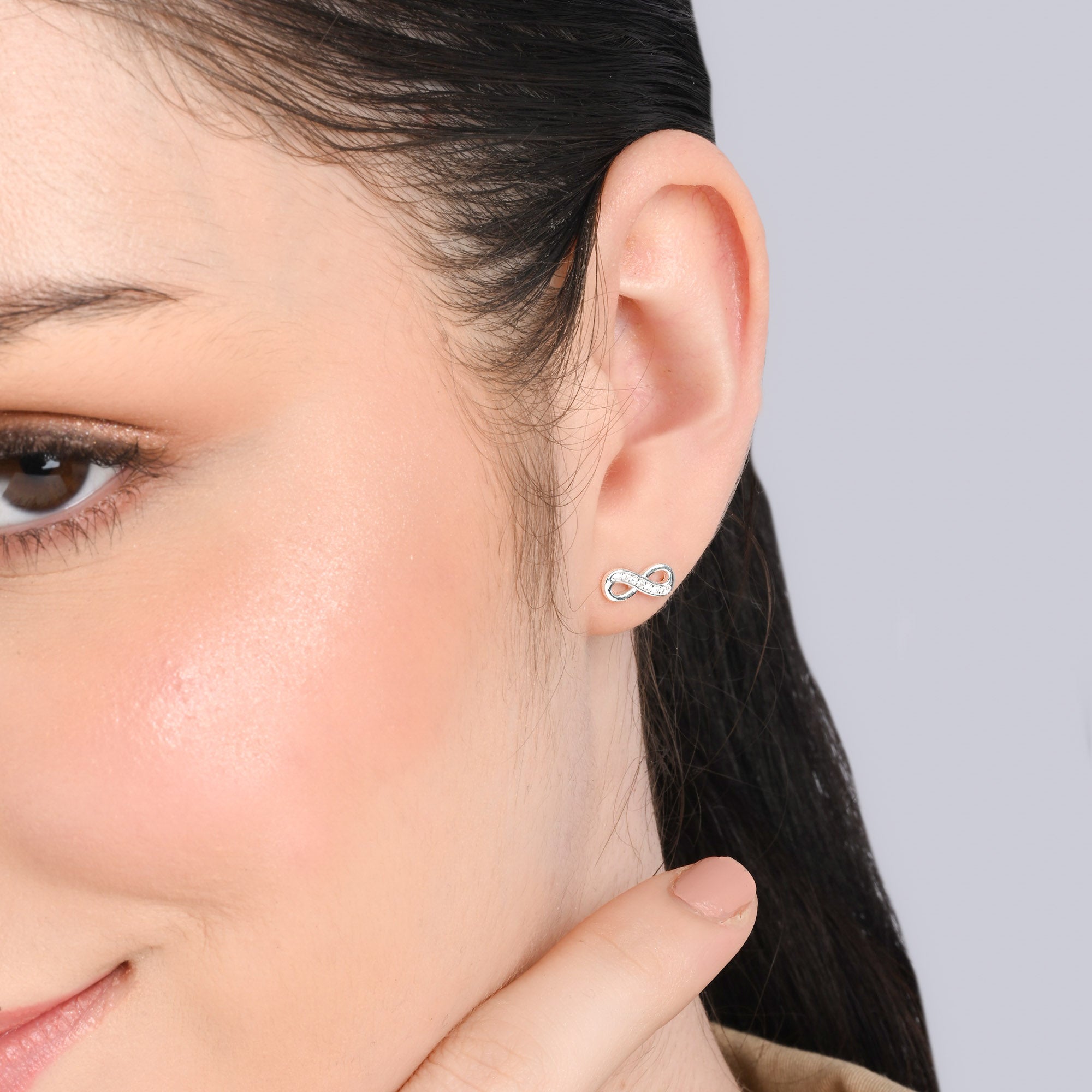 Infinity CZ Earrings
