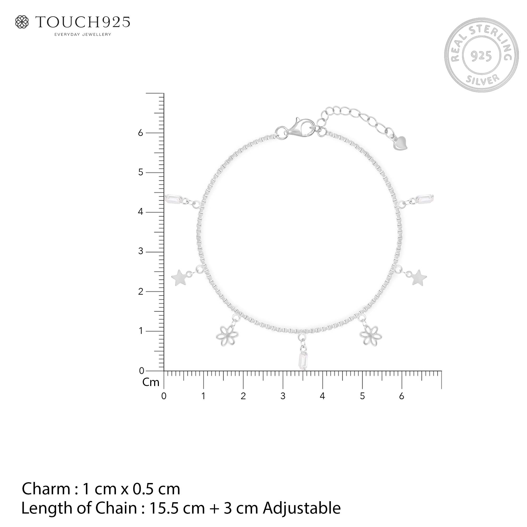 Dangle Charm Silver Bracelet
