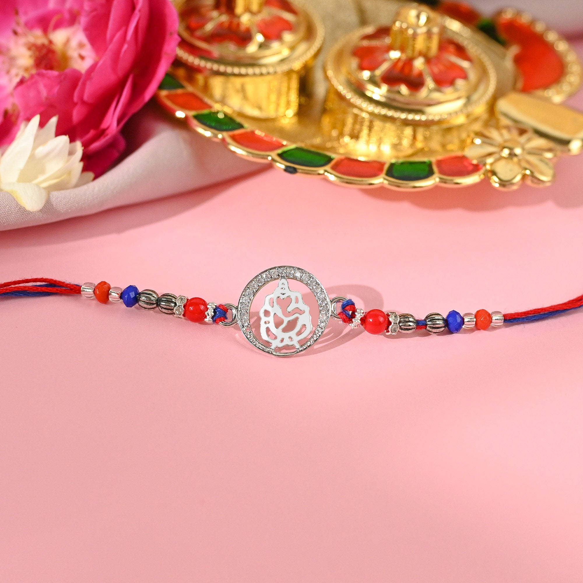 silver rakhi