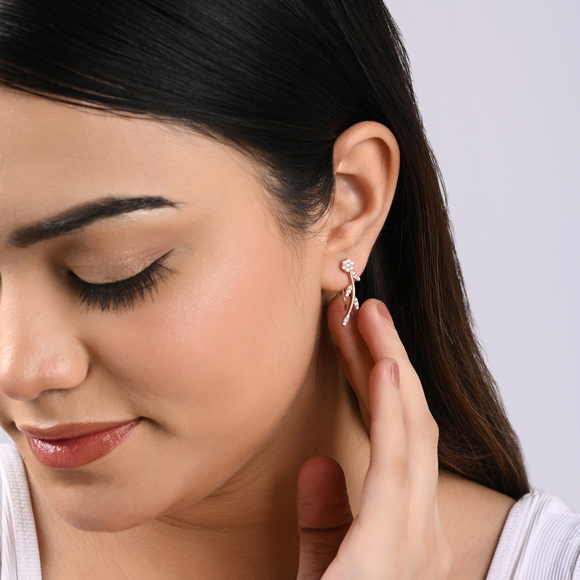silver earrings