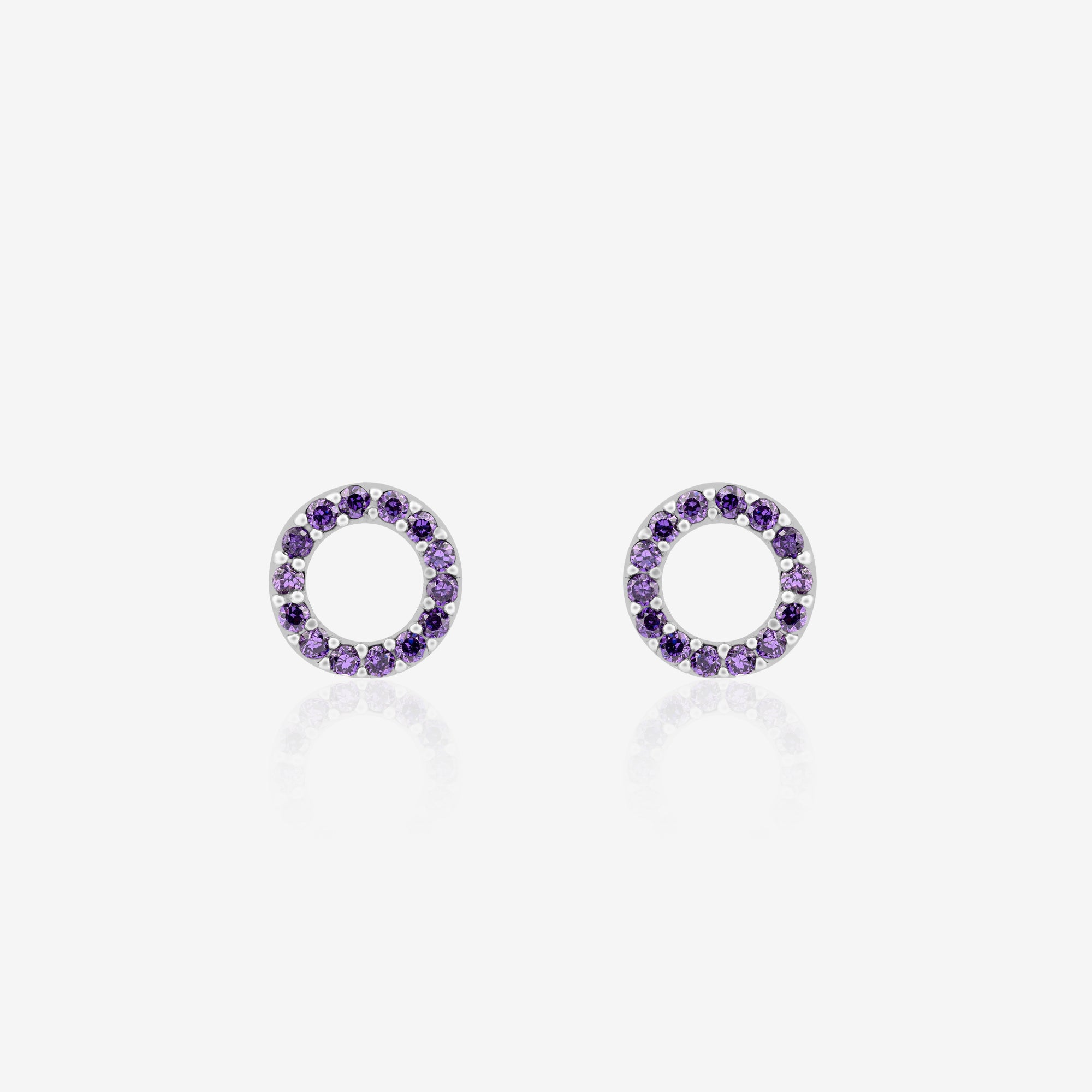 Circular Black Cz Earrings