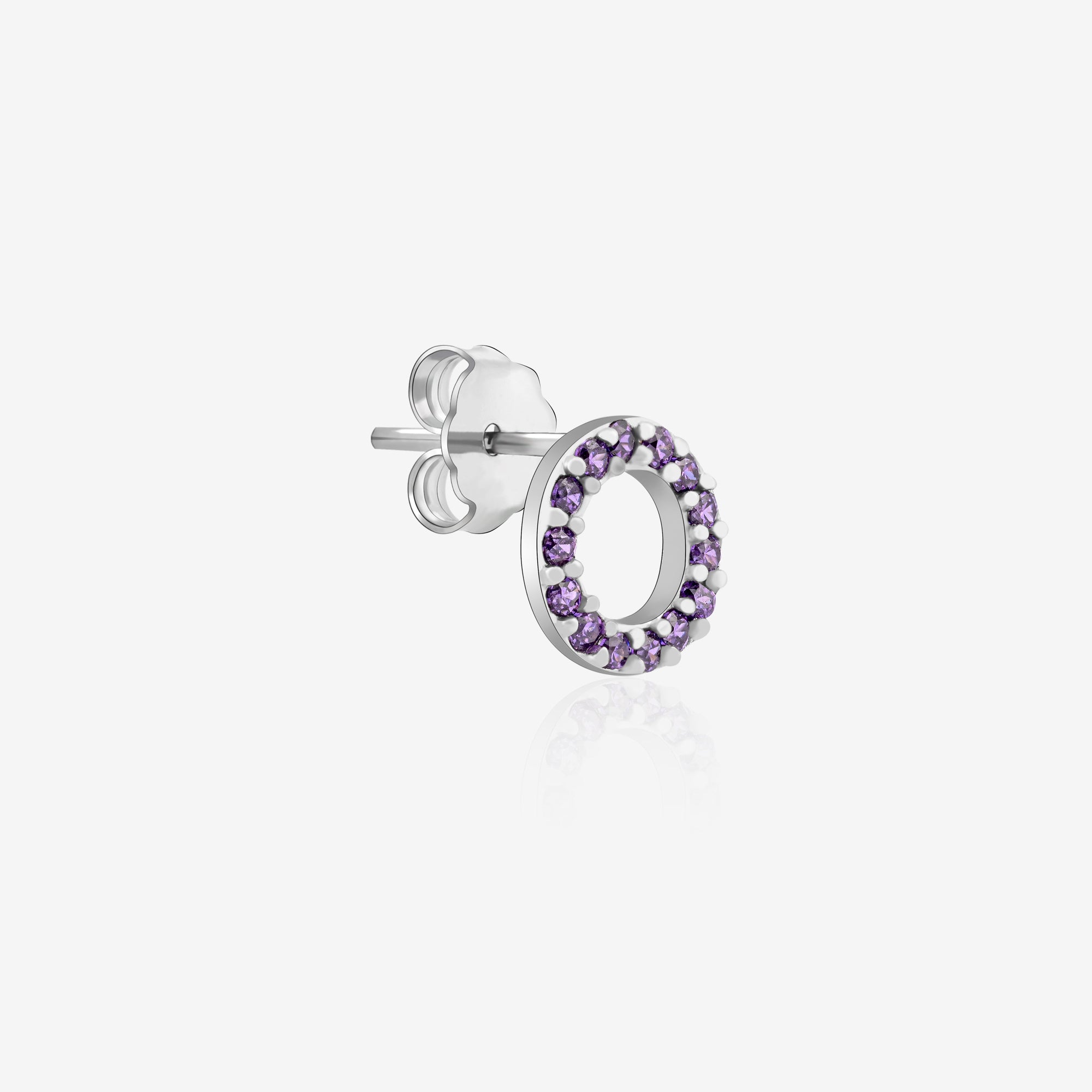 Circular Black Cz Earrings