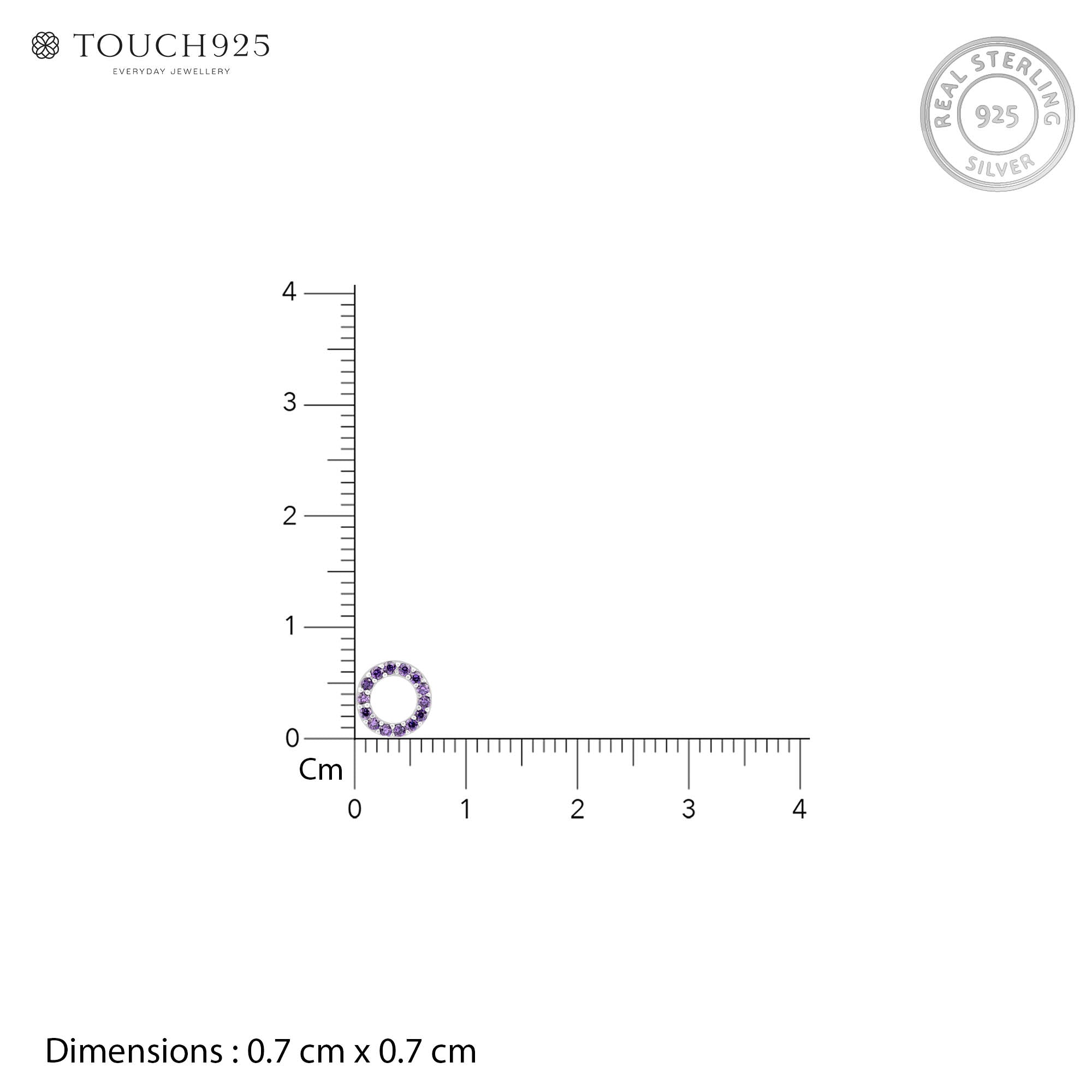 Circular Black Cz Earrings