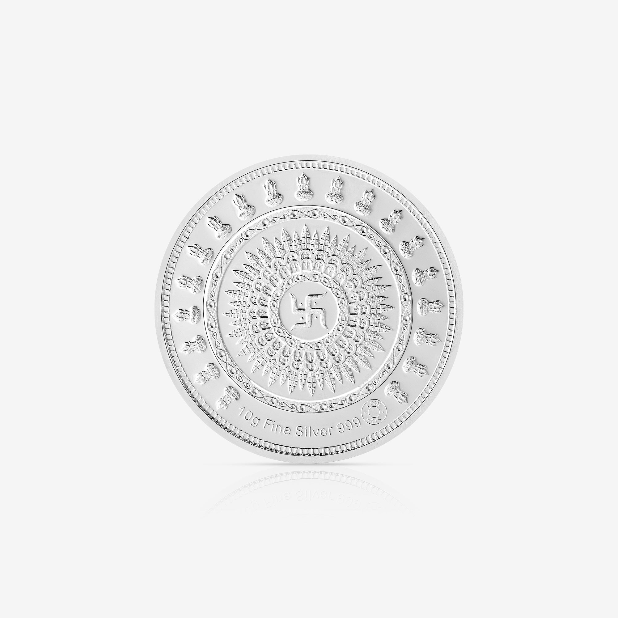 Pure 999 Silver 10g Kalash & Diya Coin