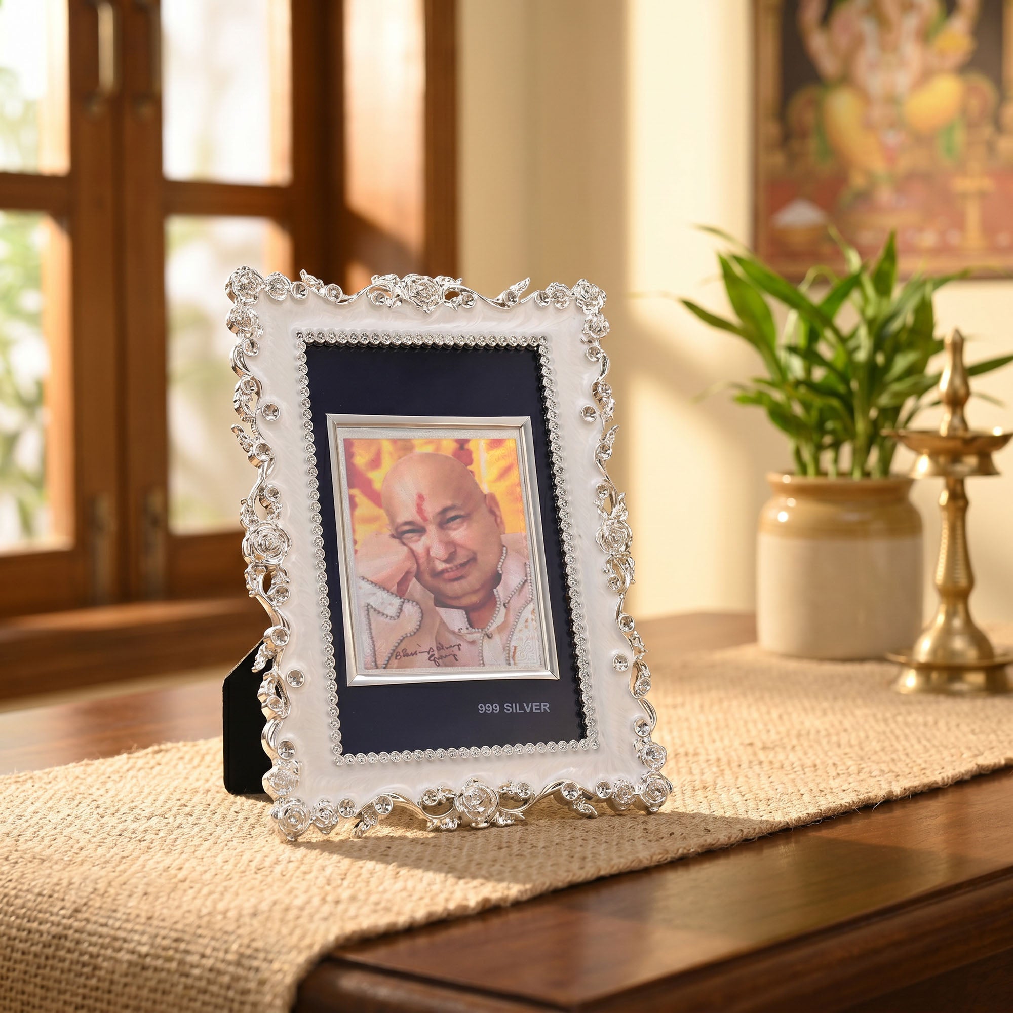 999 Silver Guruji Photo Frame