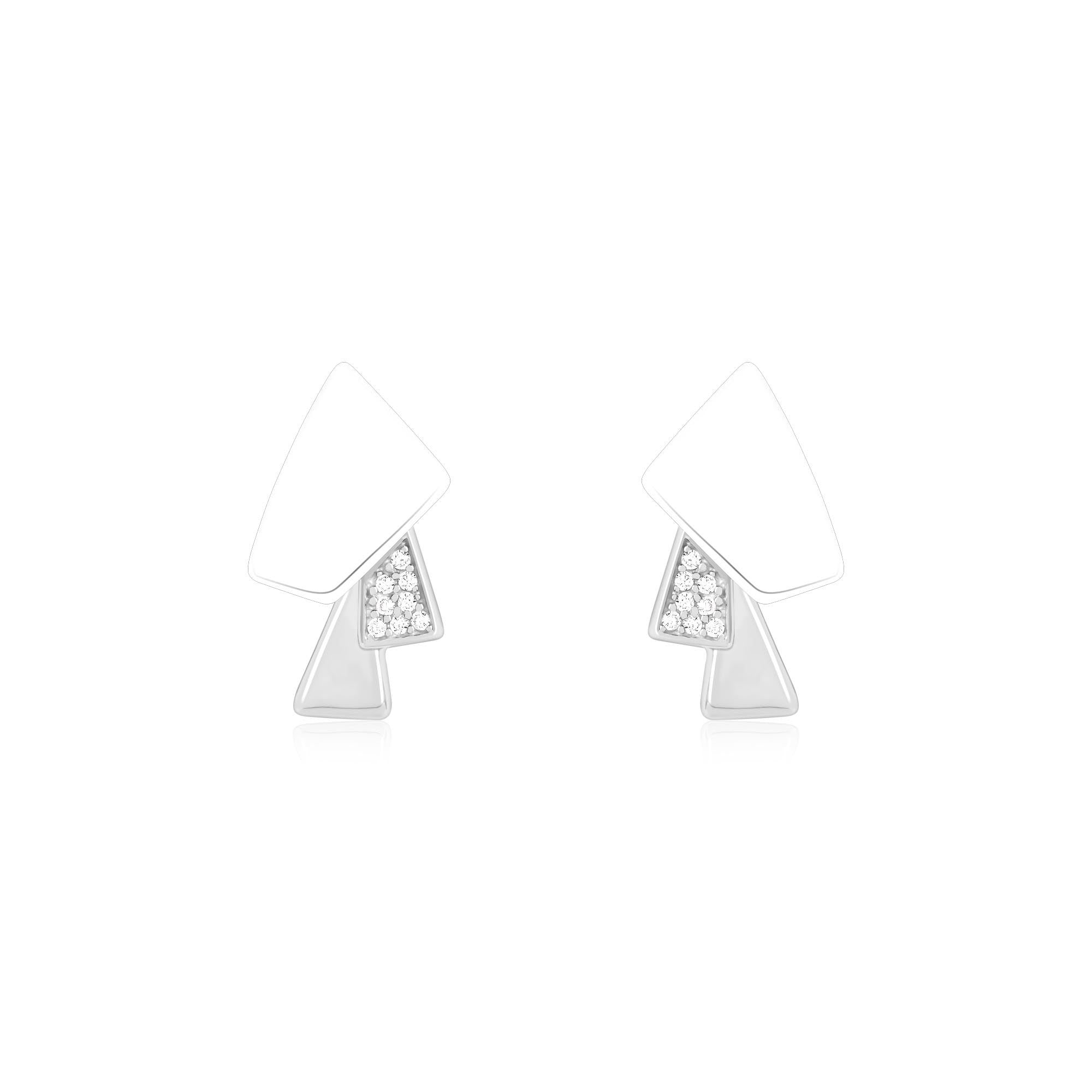 Enamel Asymmetric Earrings