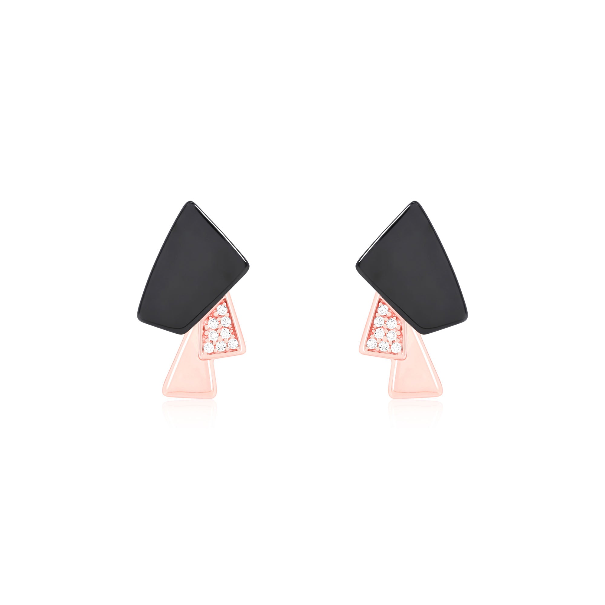 Enamel Asymmetric Earrings