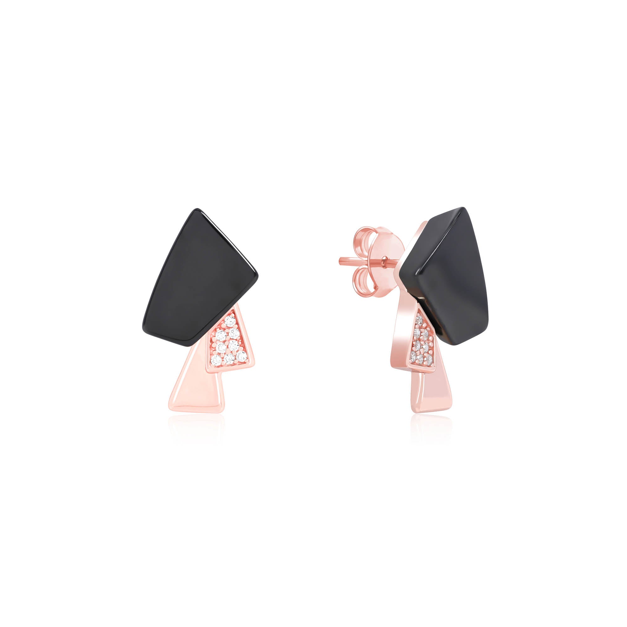Enamel Asymmetric Earrings