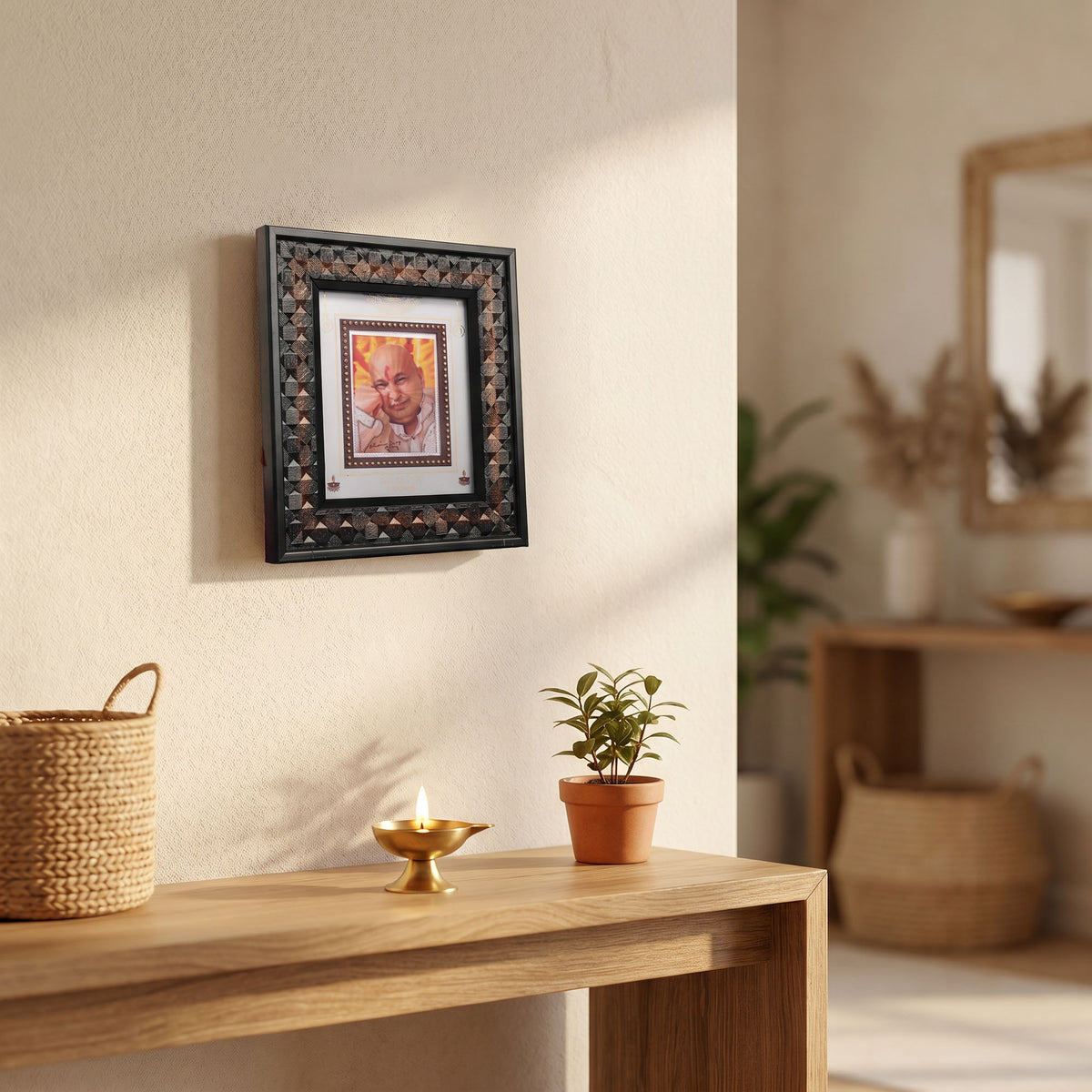 999 Silver Textured Guruji Frame