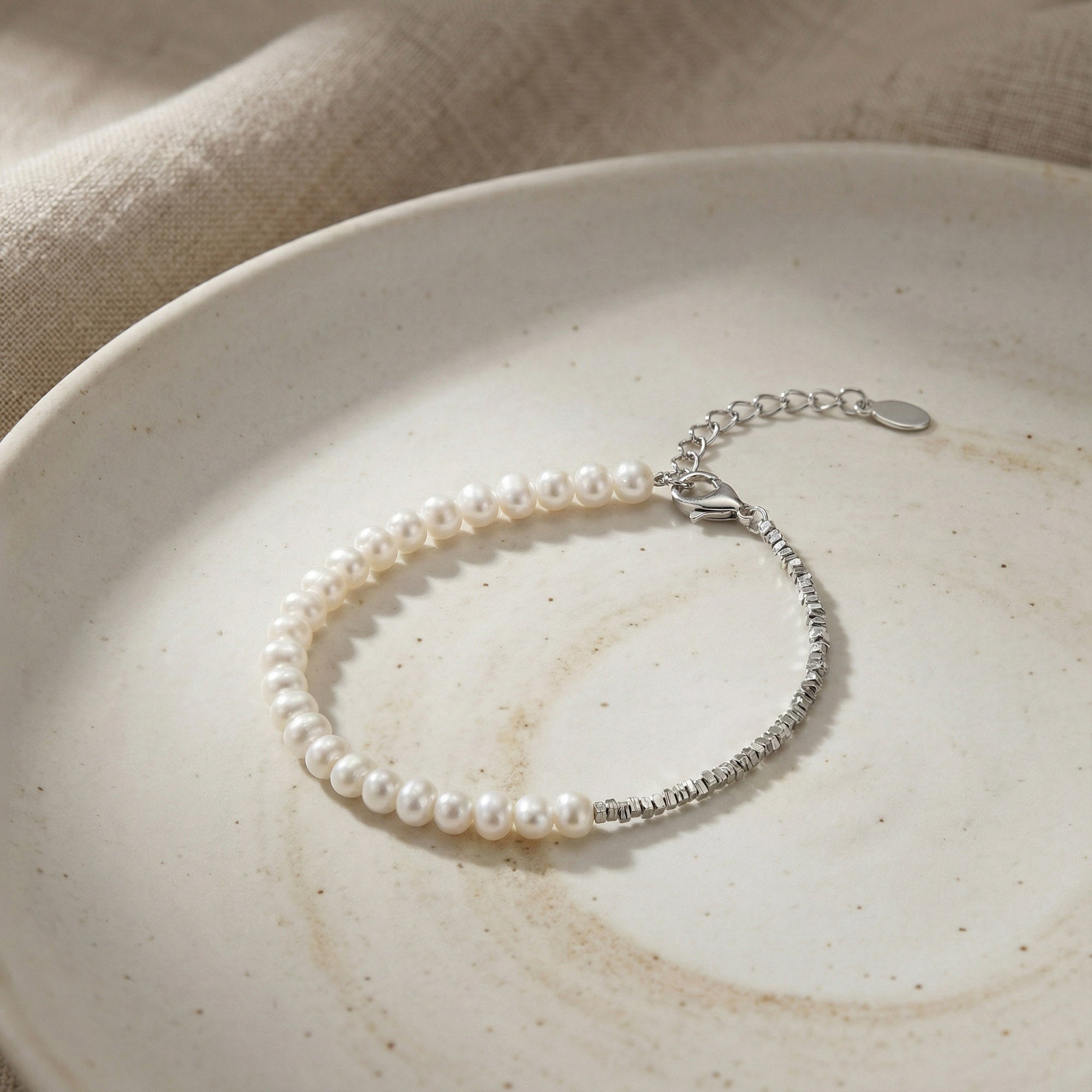 Pearl Station Silver Bracelet