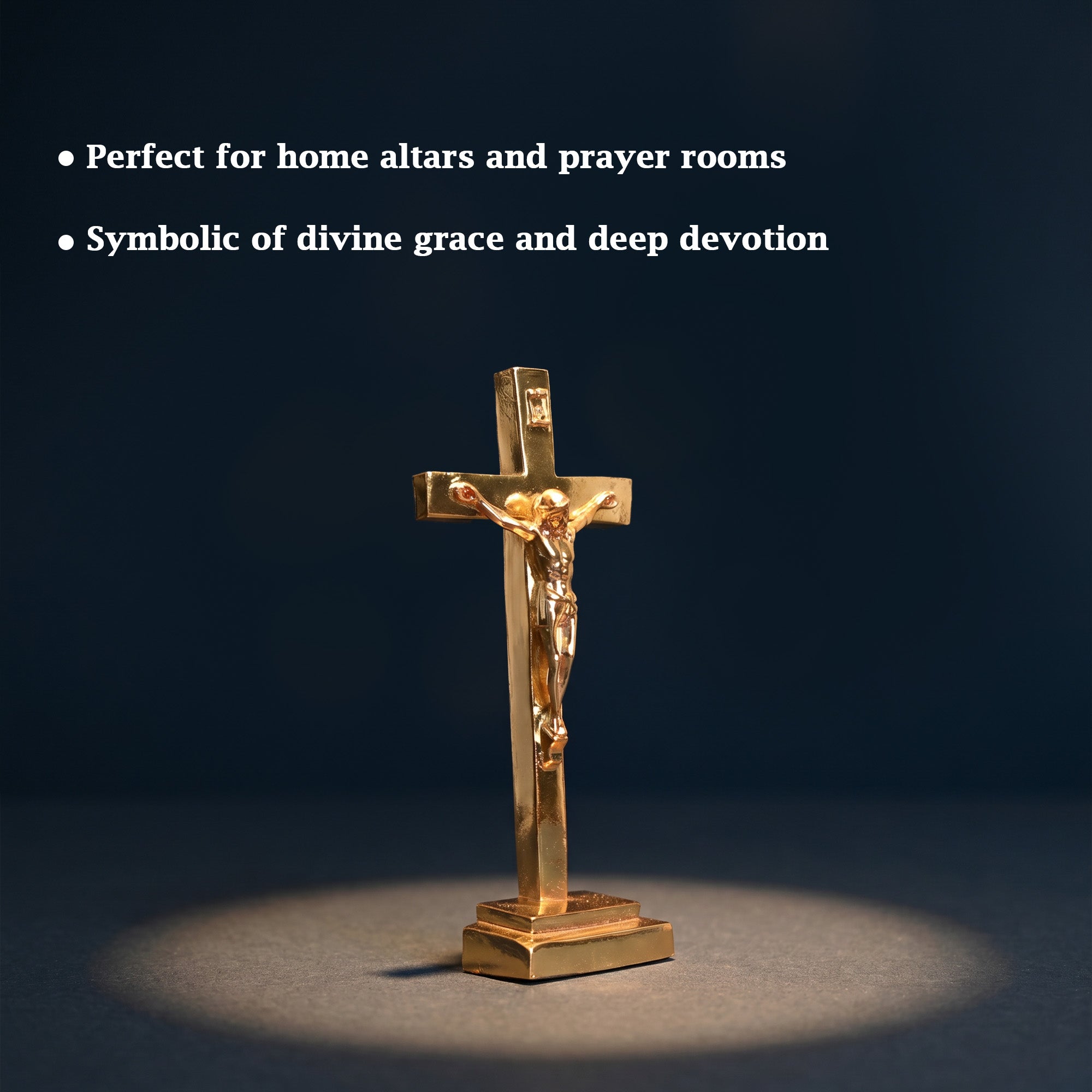 24K Gold Plated Crucifix Figurine