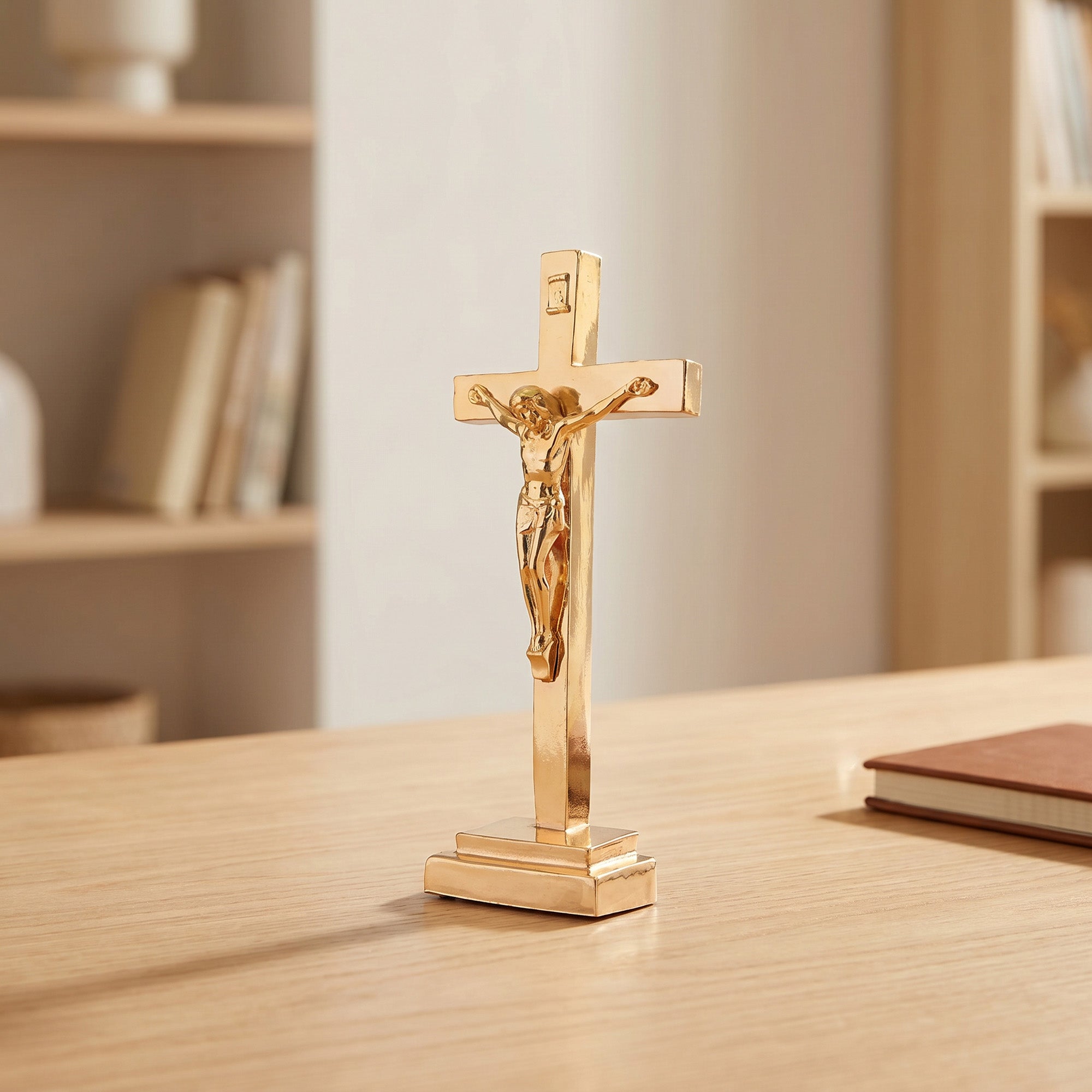 24K Gold Plated Crucifix Figurine