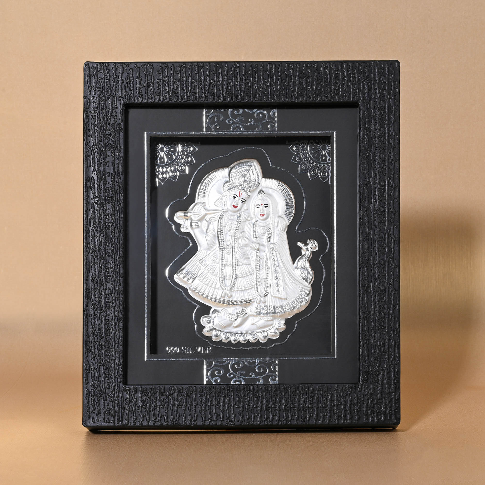 999 Silver Radha Krishna Eternal Love Idol Frame