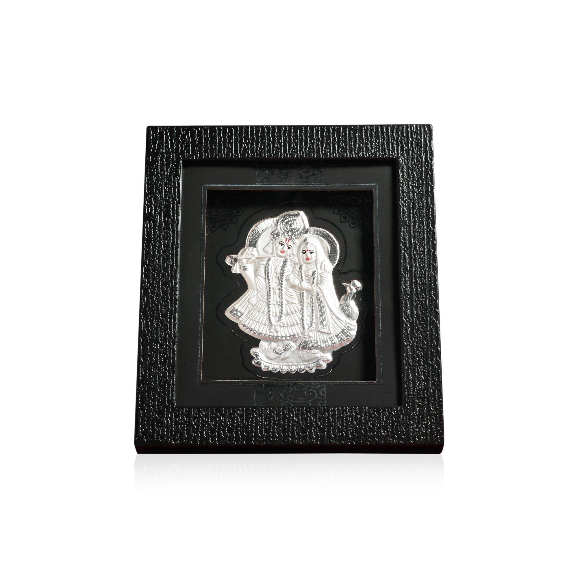 999 Silver Radha Krishna Eternal Love Idol Frame