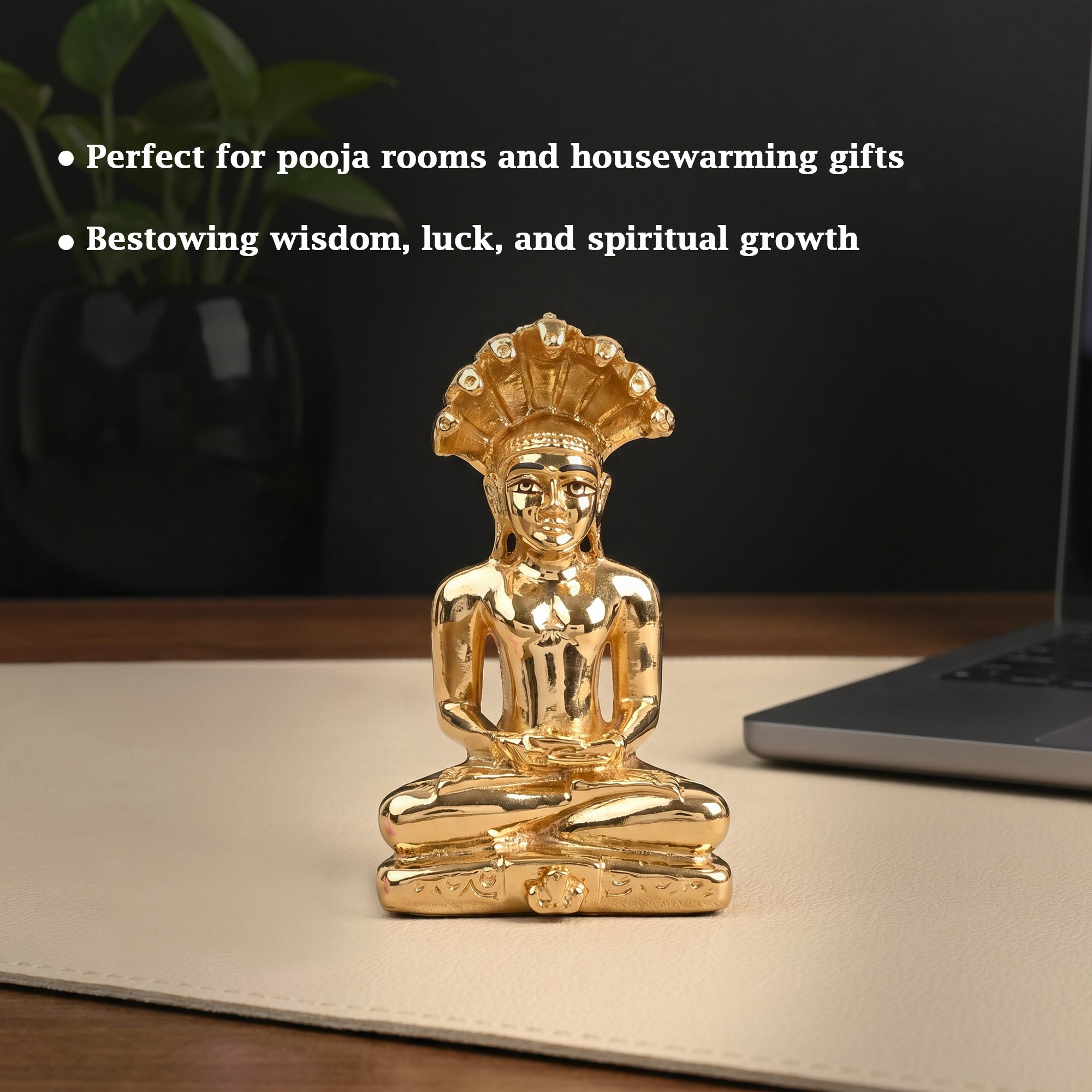 24K Gold Plated Parshvanatha Idol