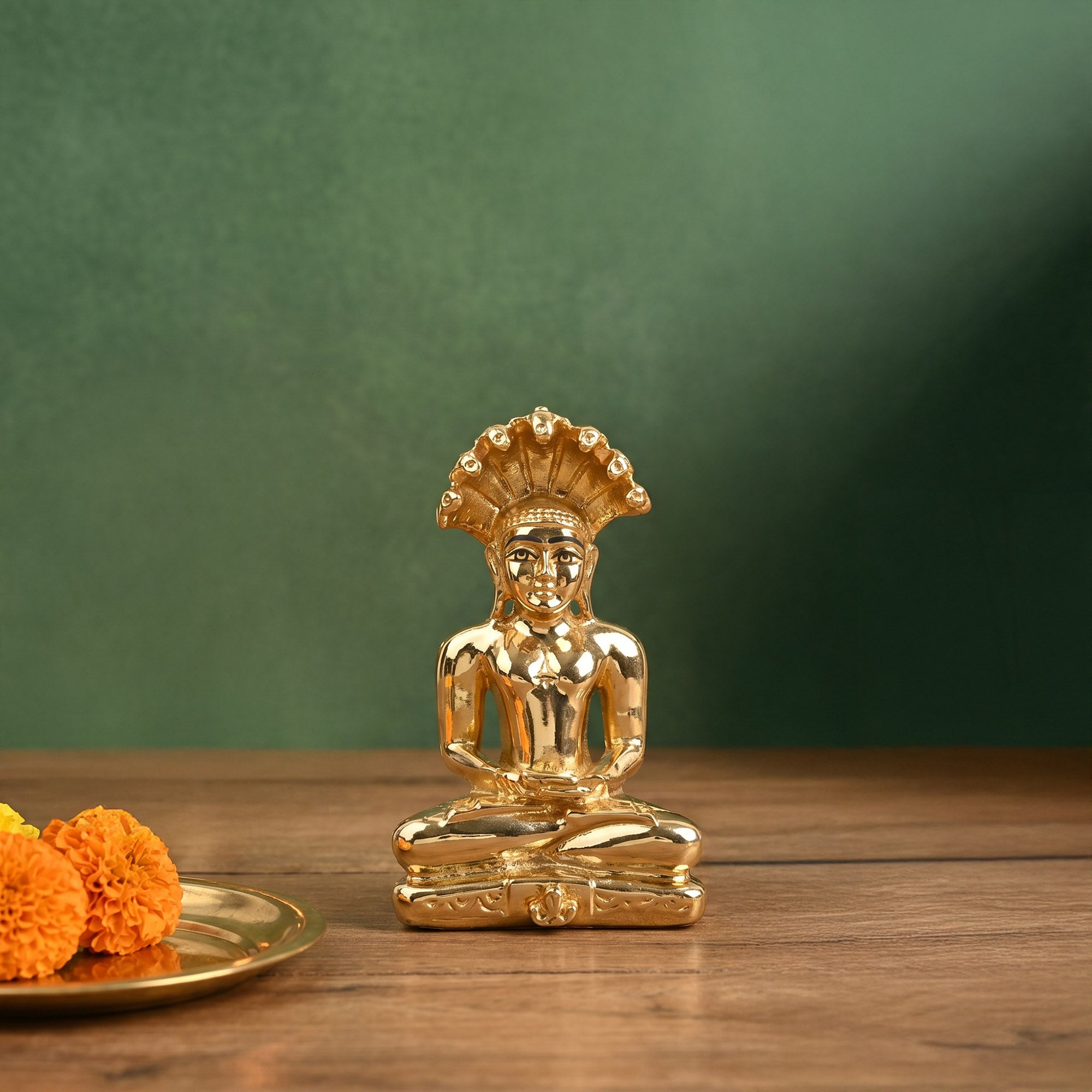 24K Gold Plated Parshvanatha Idol