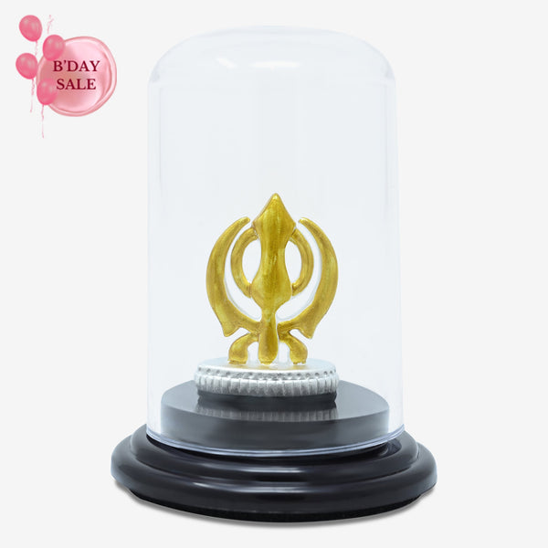 999 Silver Sikh Khanda Elegance Idol - Touch925