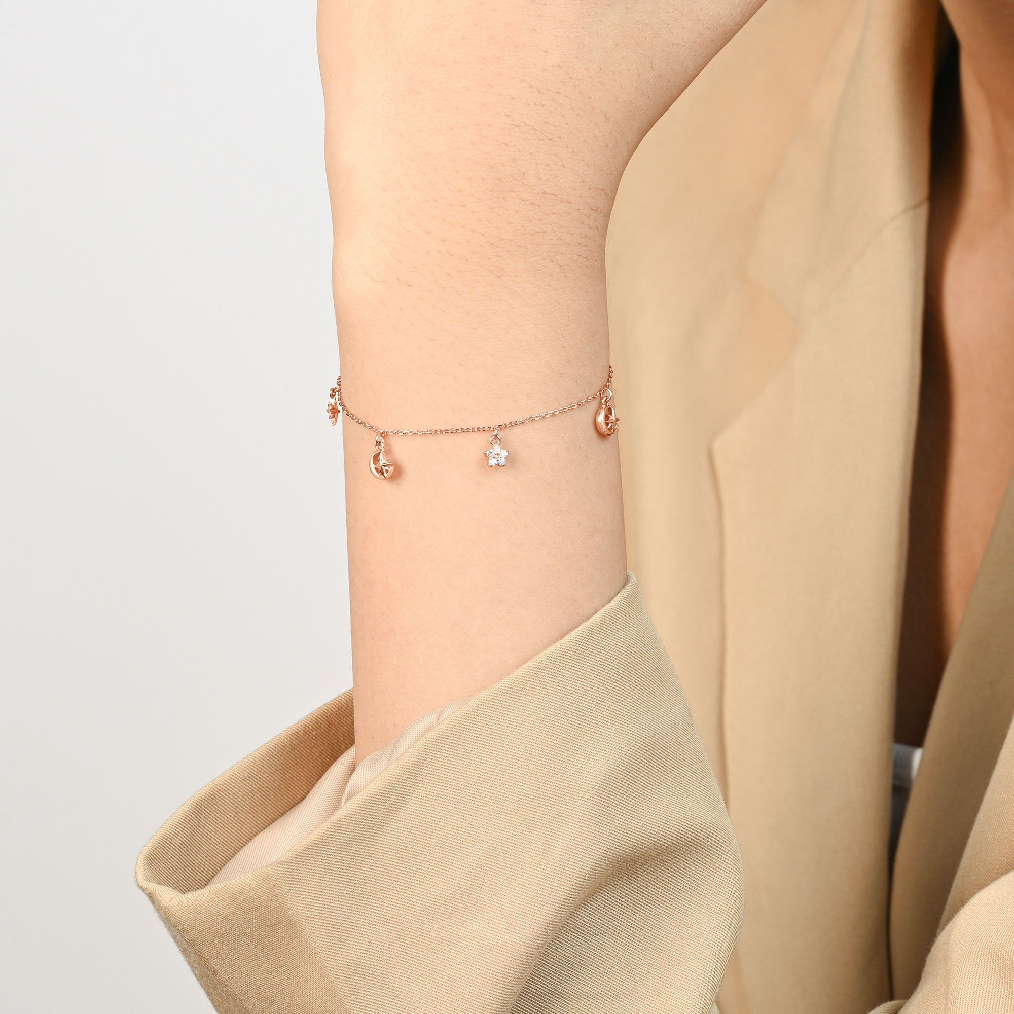 Moon & Star Charm Bracelet