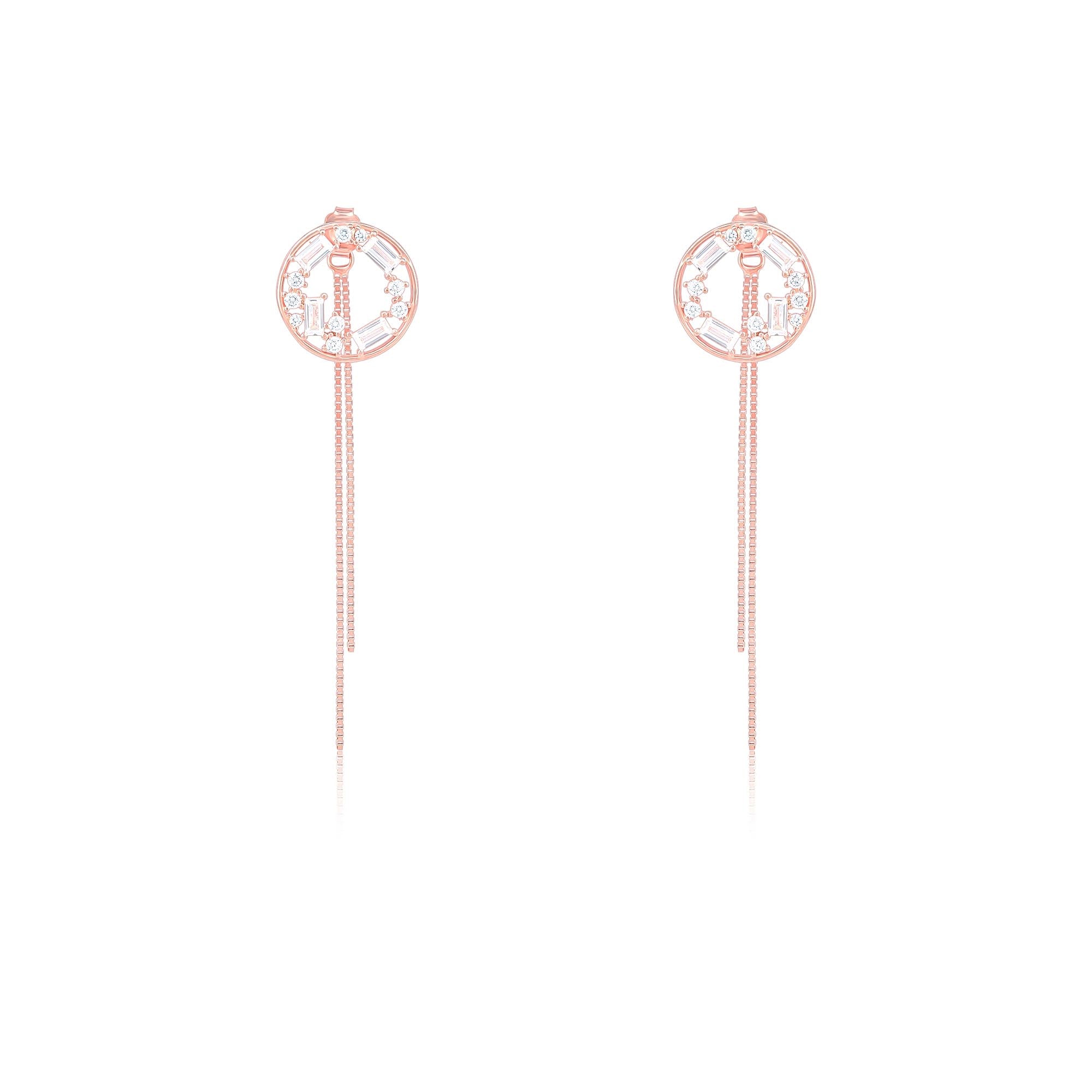 Bead Stone Threader Earrings