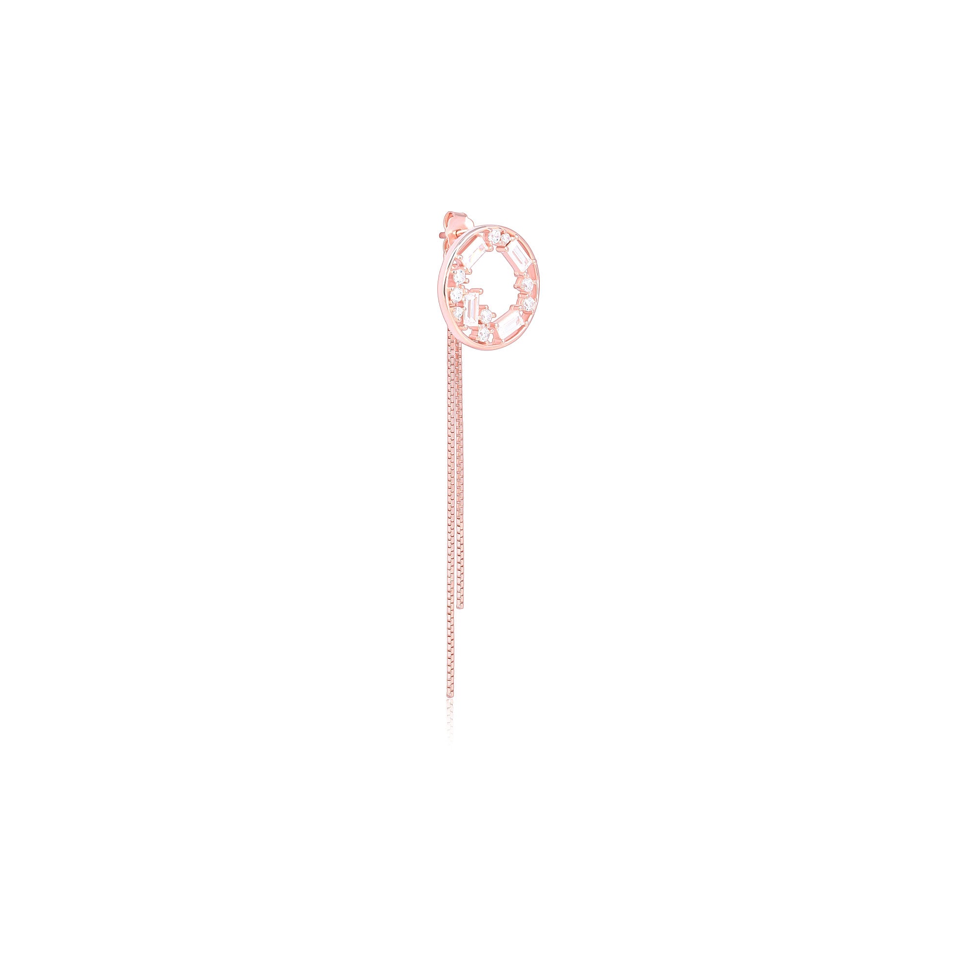 Bead Stone Threader Earrings