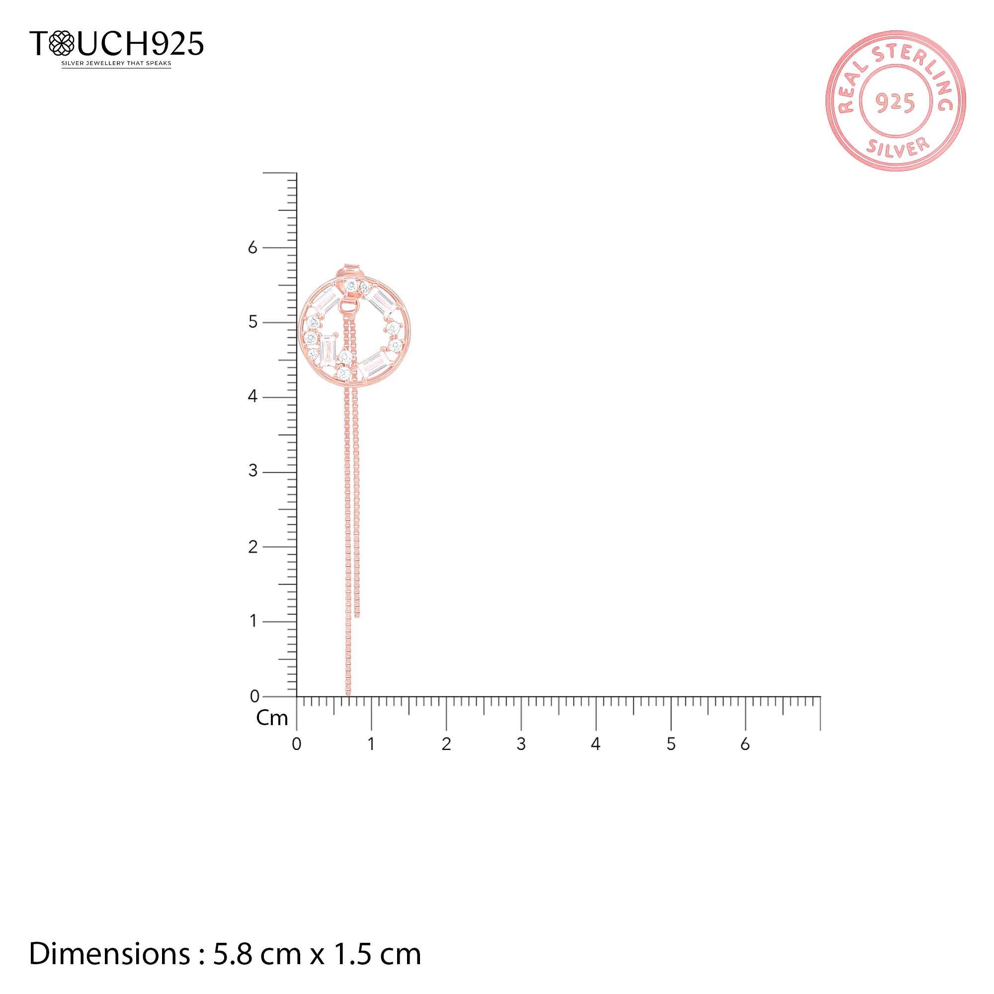 Bead Stone Threader Earrings