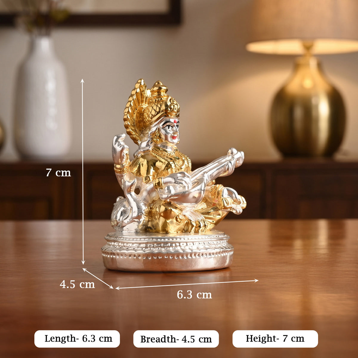 24K Gold Plated Dual Tone Ganesha Idol