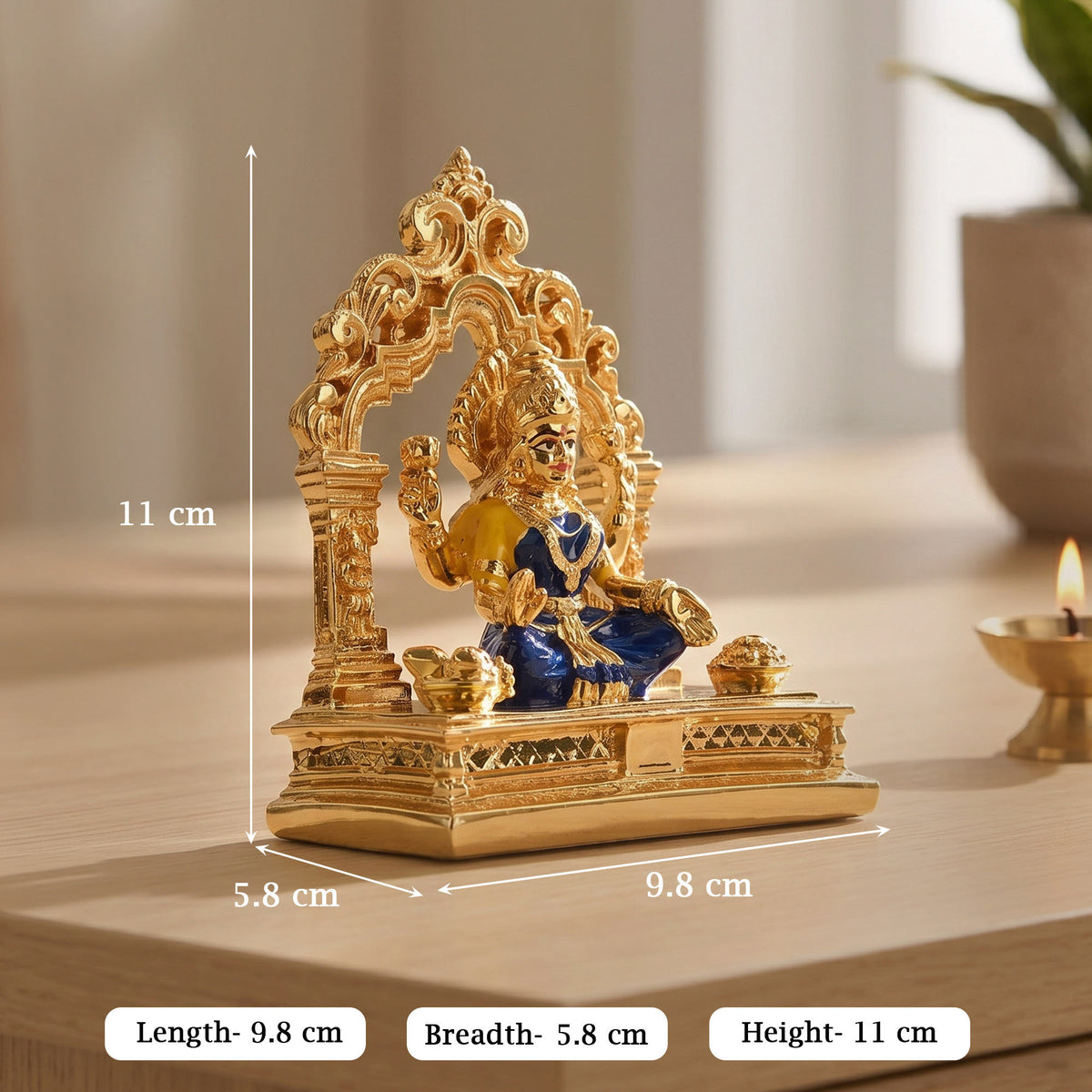 24K Gold Plated Lakshmi Arch Figurine