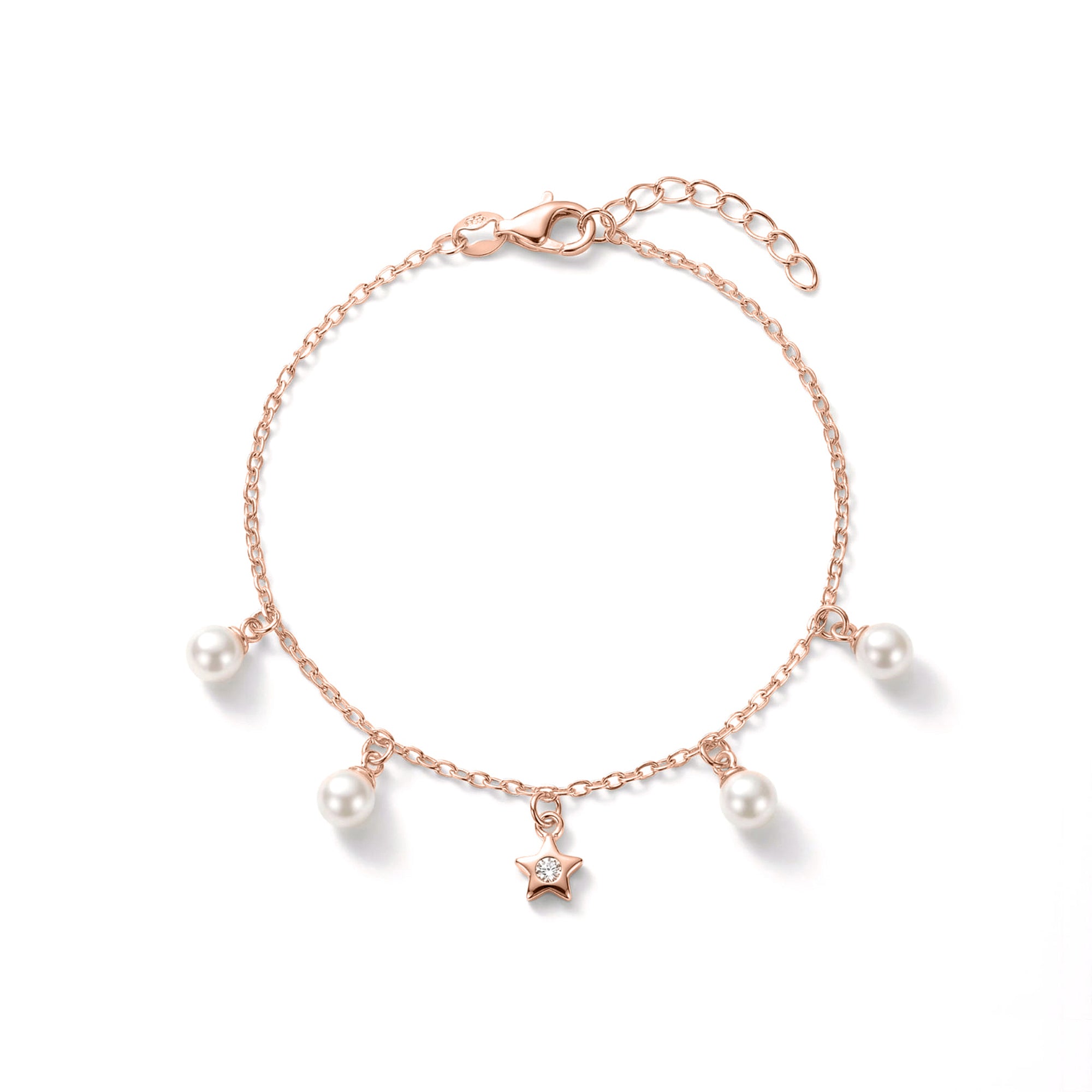Star Pearl Charm Bracelet
