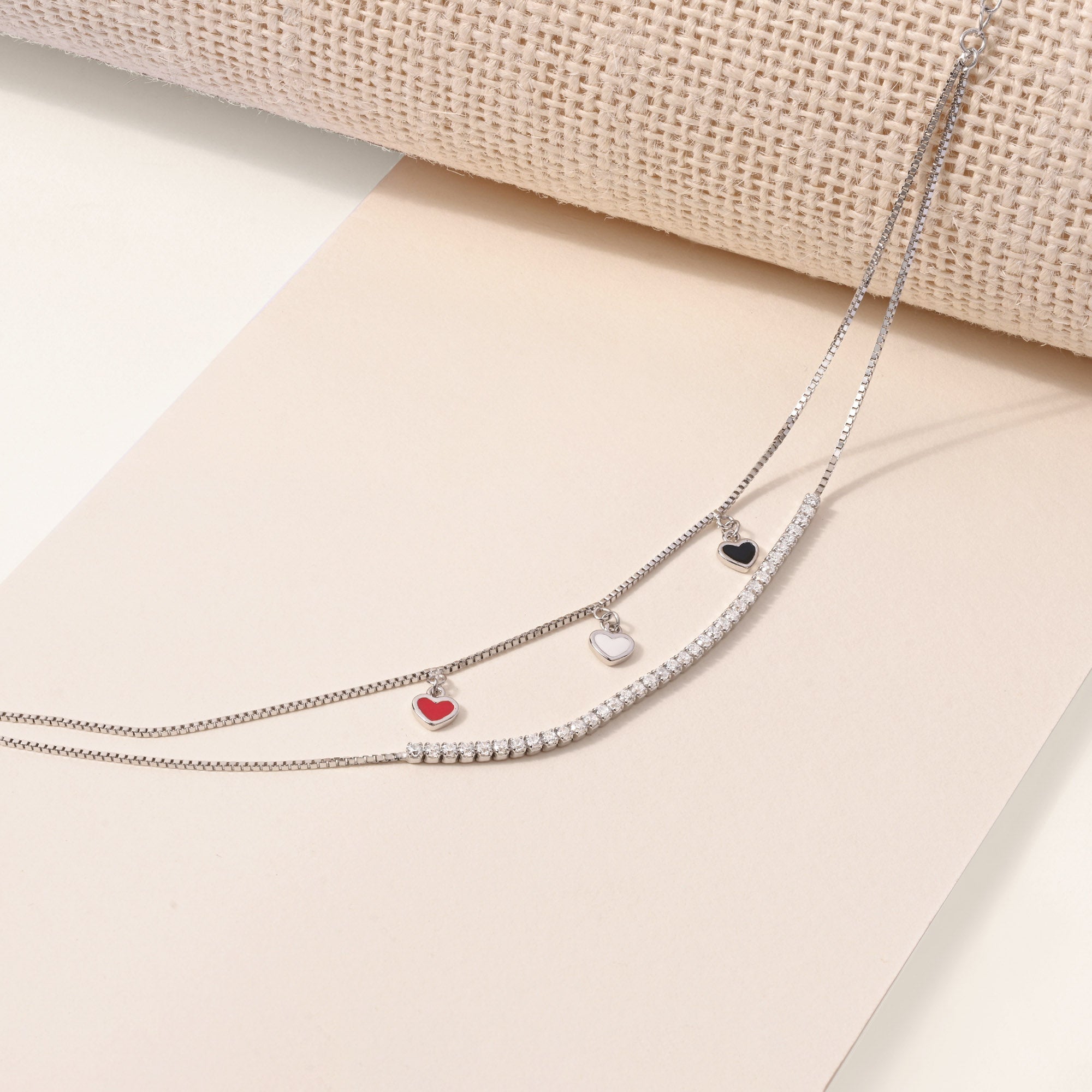 Trio Heart Silver Bracelet