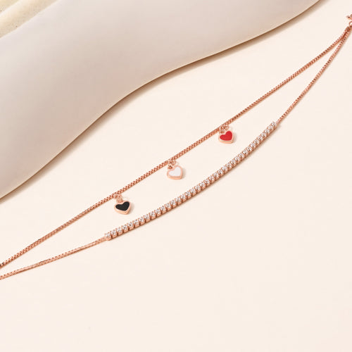 Trio Heart Silver Bracelet