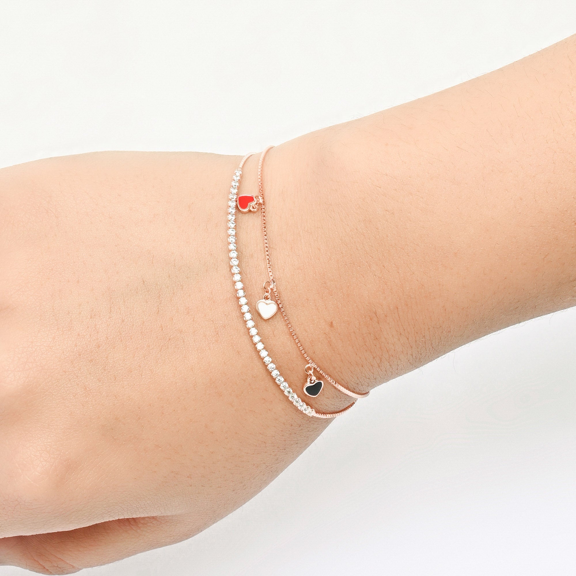 Trio Heart Silver Bracelet