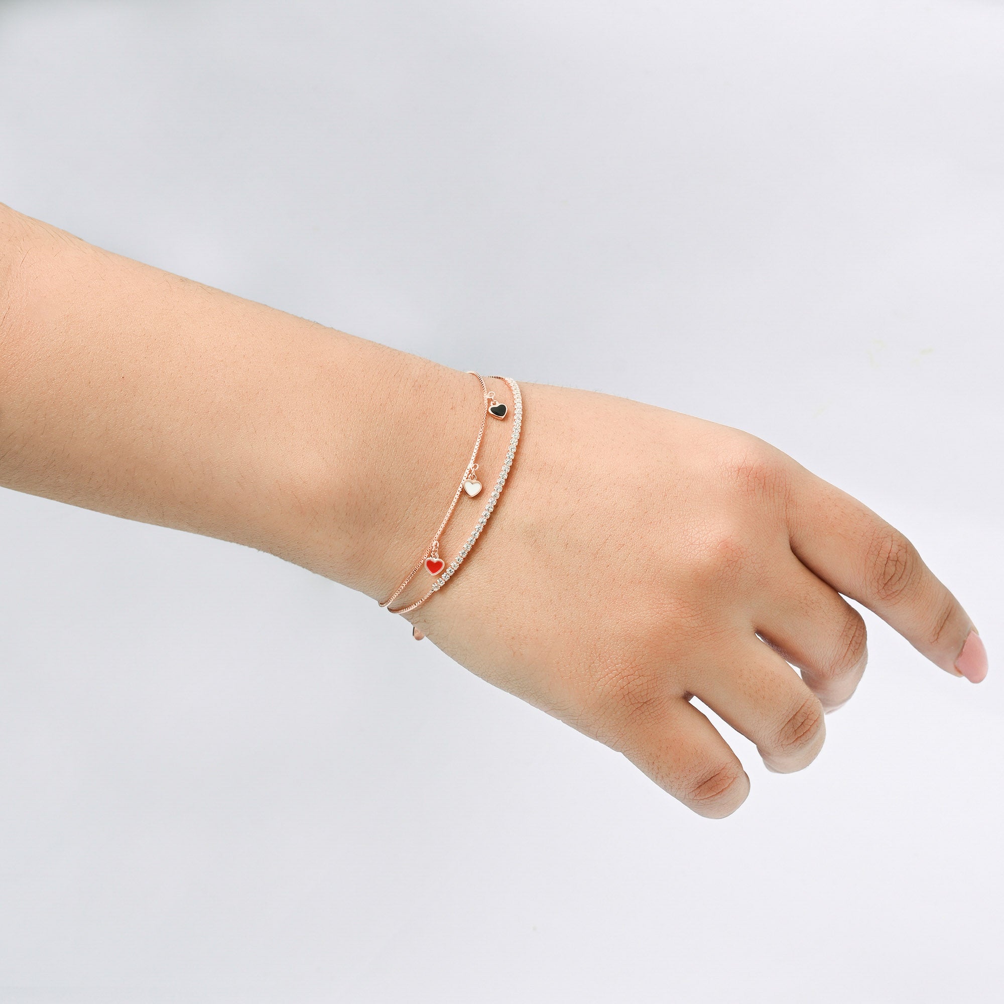 Trio Heart Silver Bracelet