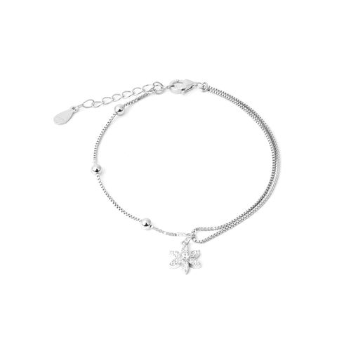 Petal Drop Silver Bracelet