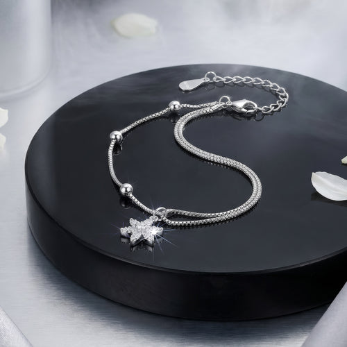 Petal Drop Silver Bracelet