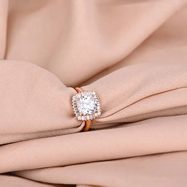 Rosy Square Ring - Touch925