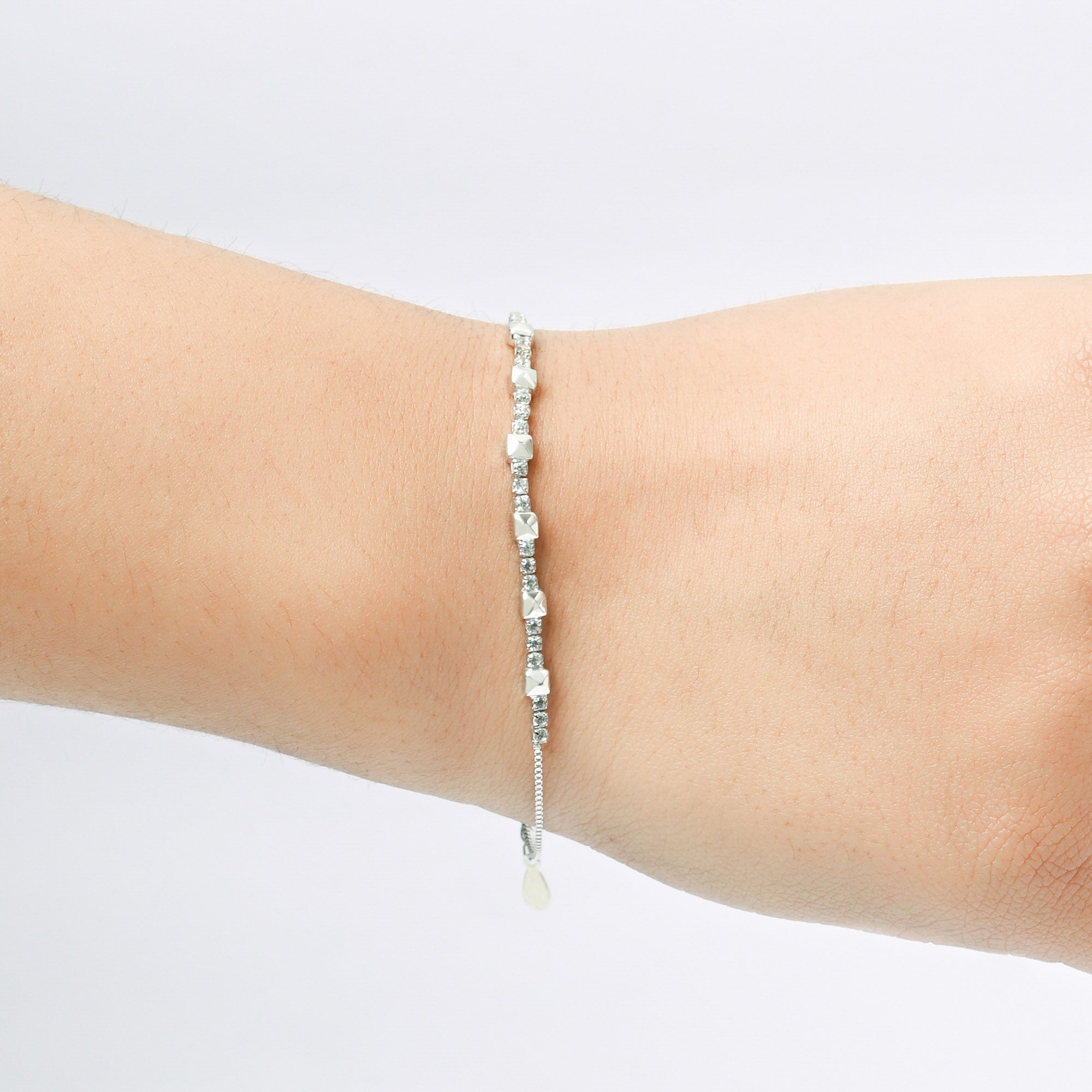 Mini Stud Silver Bracelet