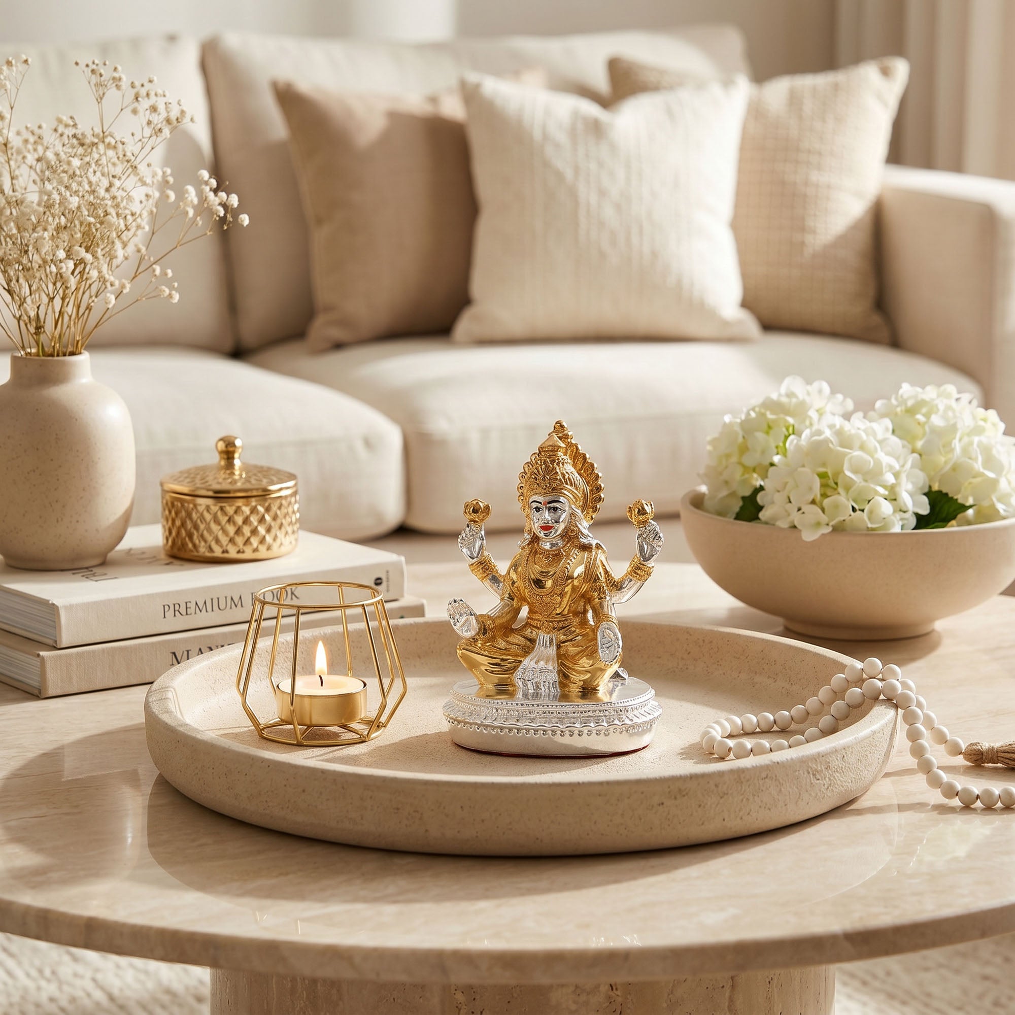 24K Gold Plated Lakshmi Idol