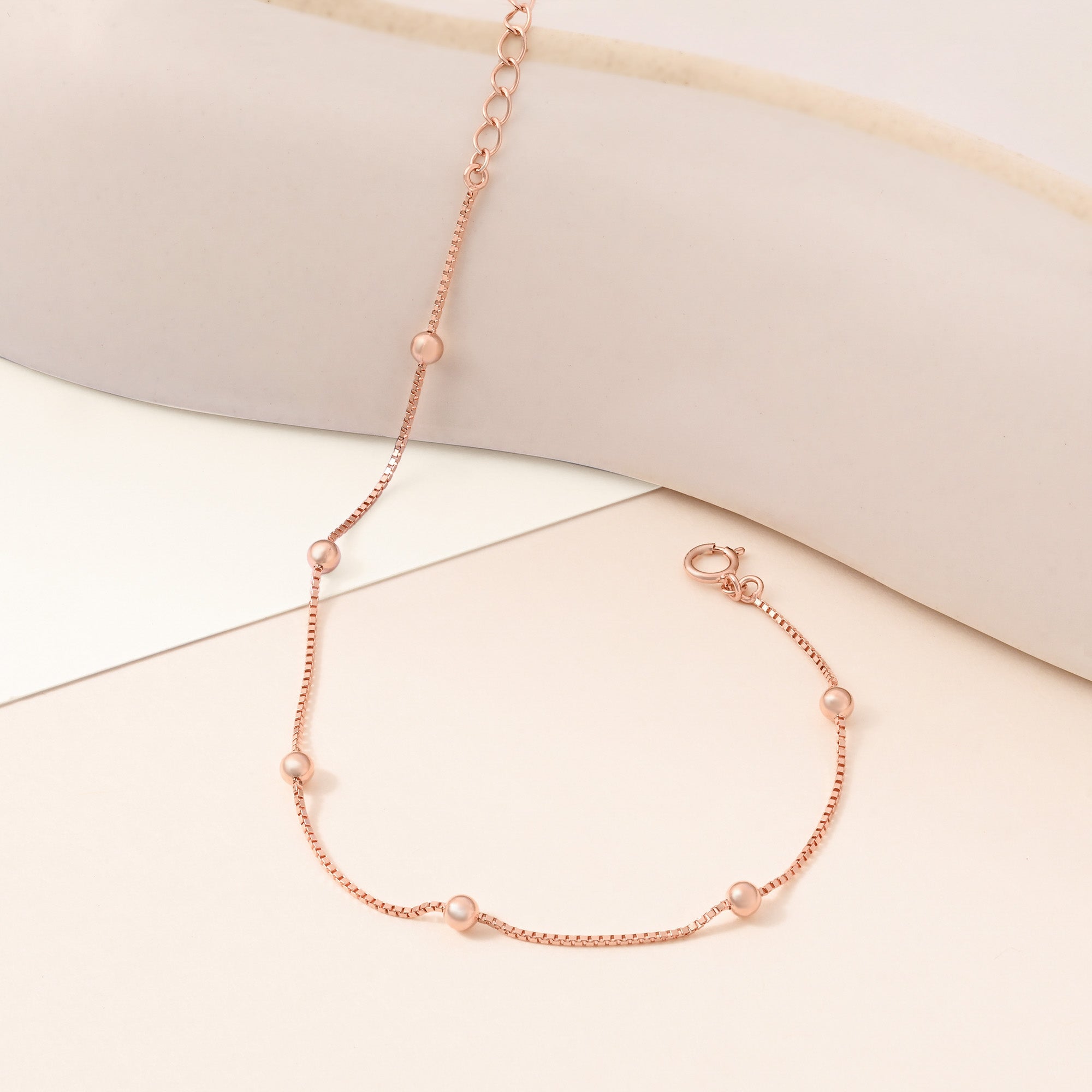 Tiny Bead Silver Bracelet