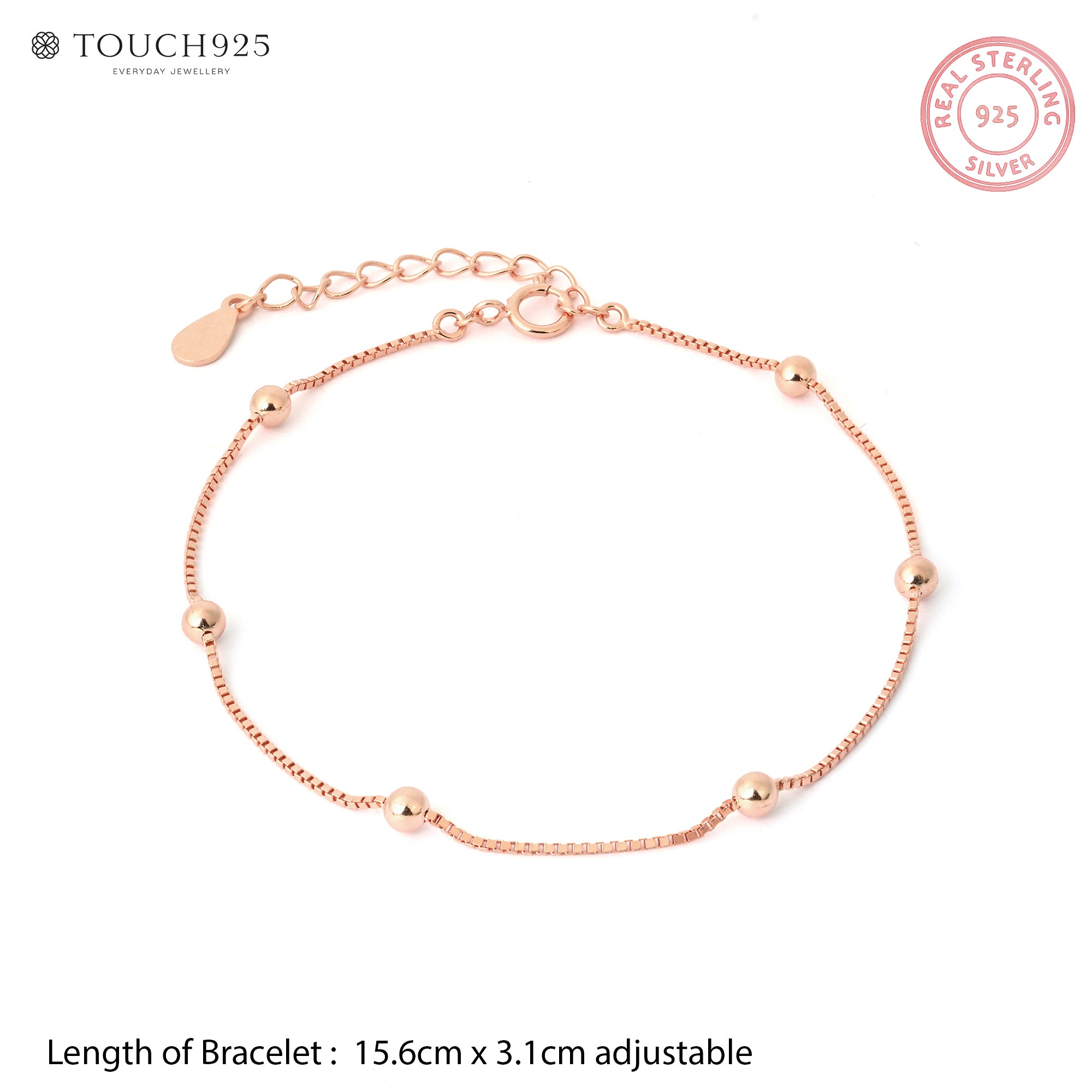 Tiny Bead Silver Bracelet