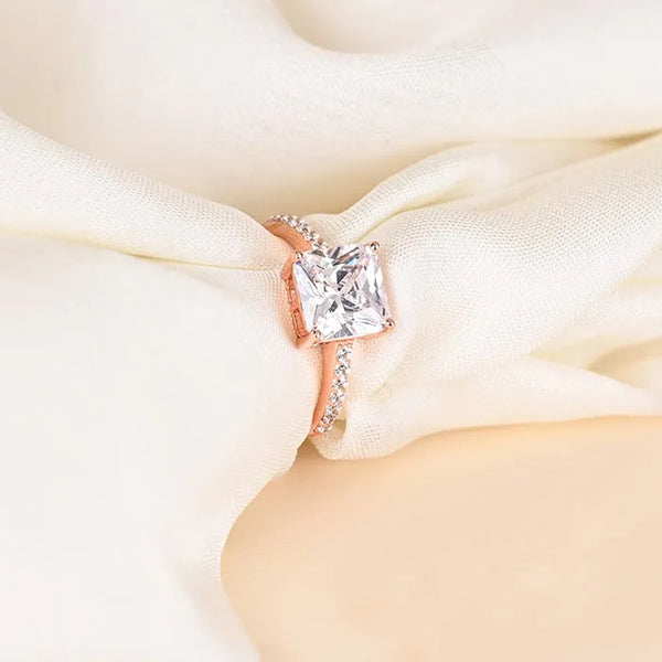 Crystal Radiant Square Ring - Touch925