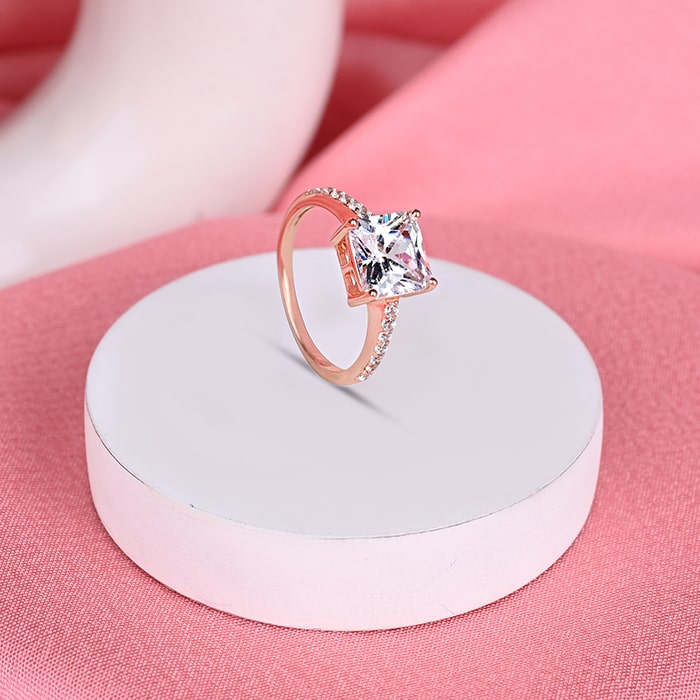Crystal Radiant Square Ring - Touch925