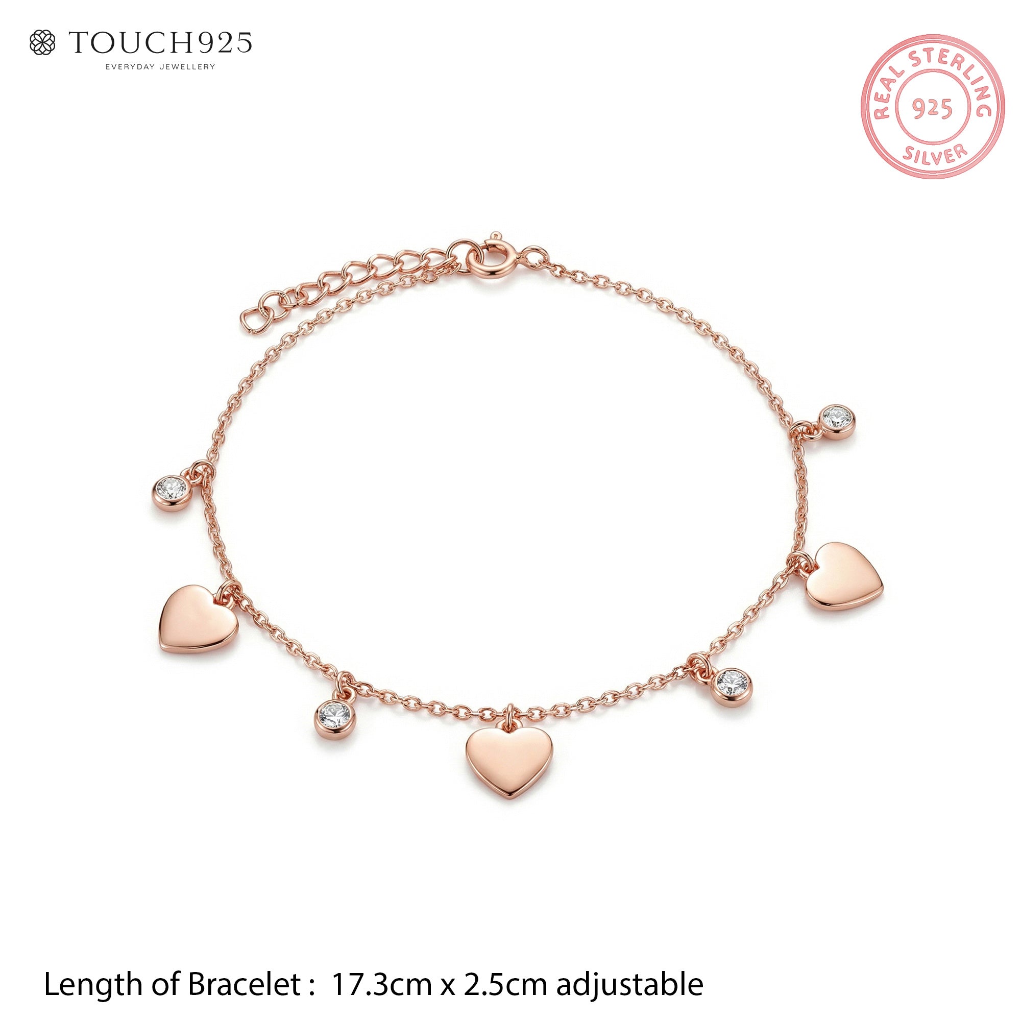 Heart Charm Bracelet