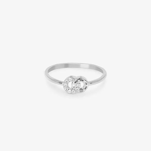 Linked Radiance CZ Silver Ring