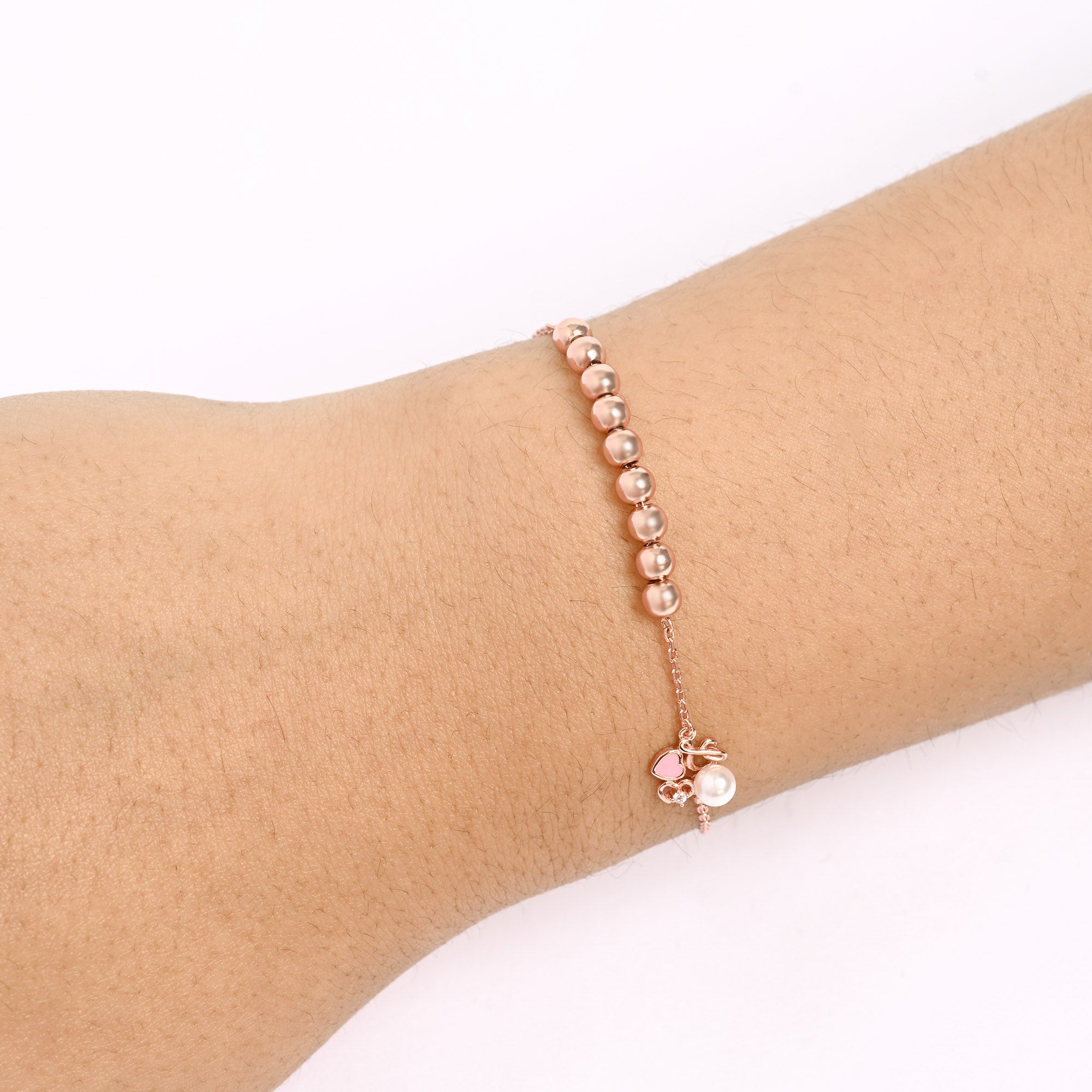 Heart Bead Silver Bracelet