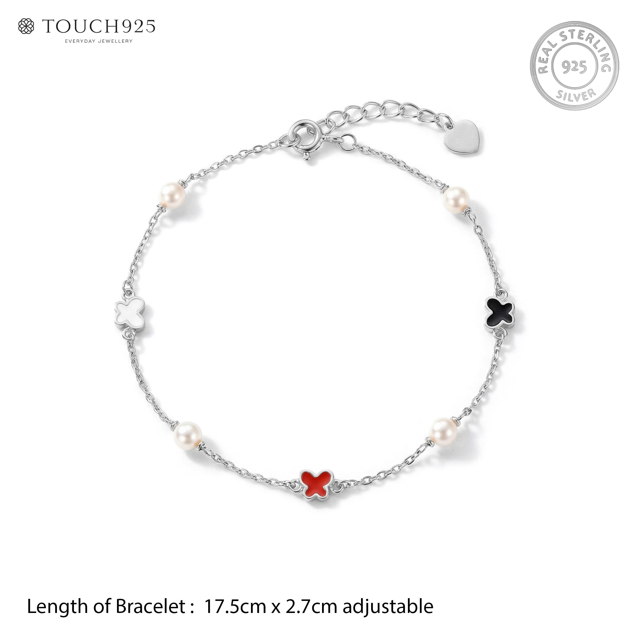 Pearl Clover Chain Bracelet