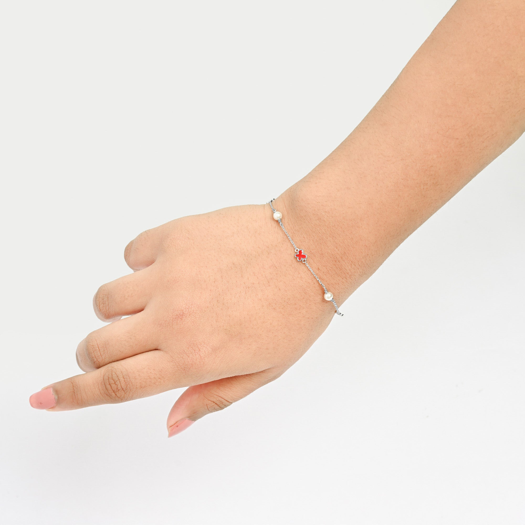 Pearl Clover Chain Bracelet