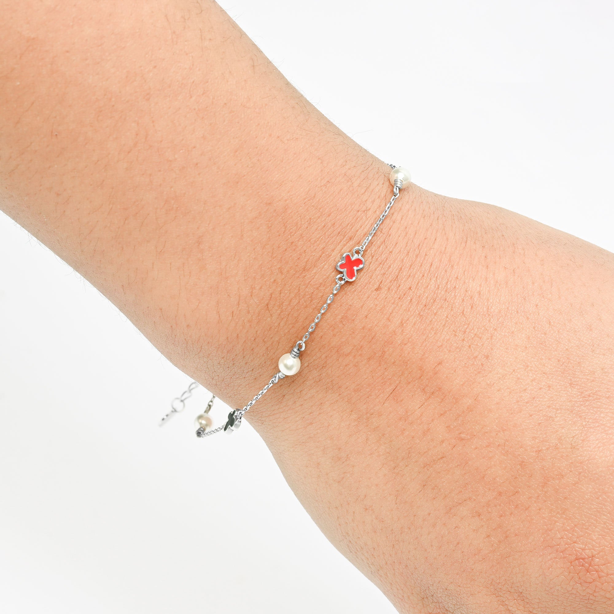 Pearl Clover Chain Bracelet