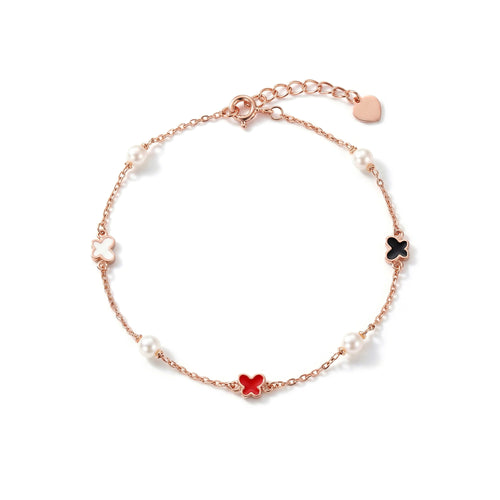 Pearl Clover Chain Bracelet