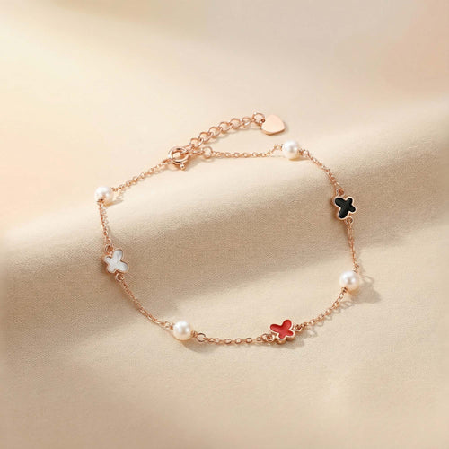 Pearl Clover Chain Bracelet