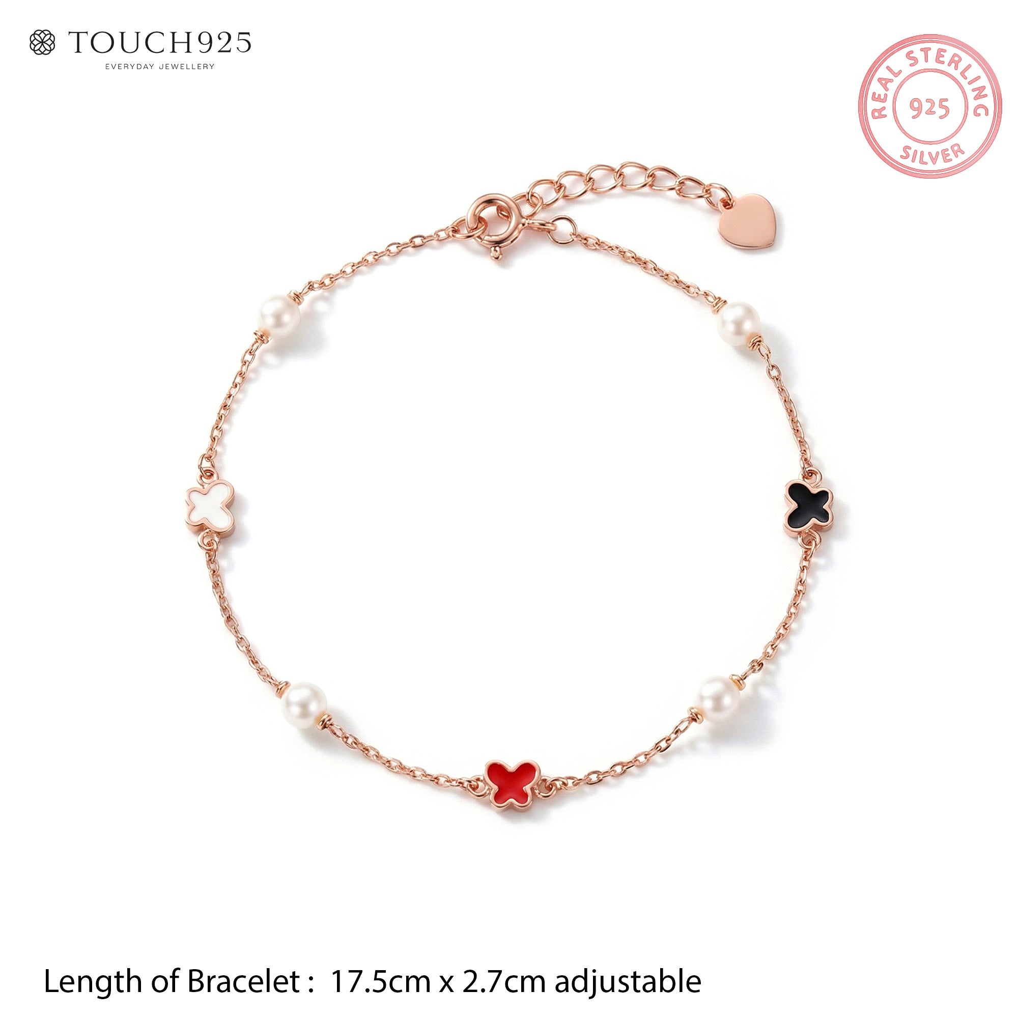 Pearl Clover Chain Bracelet